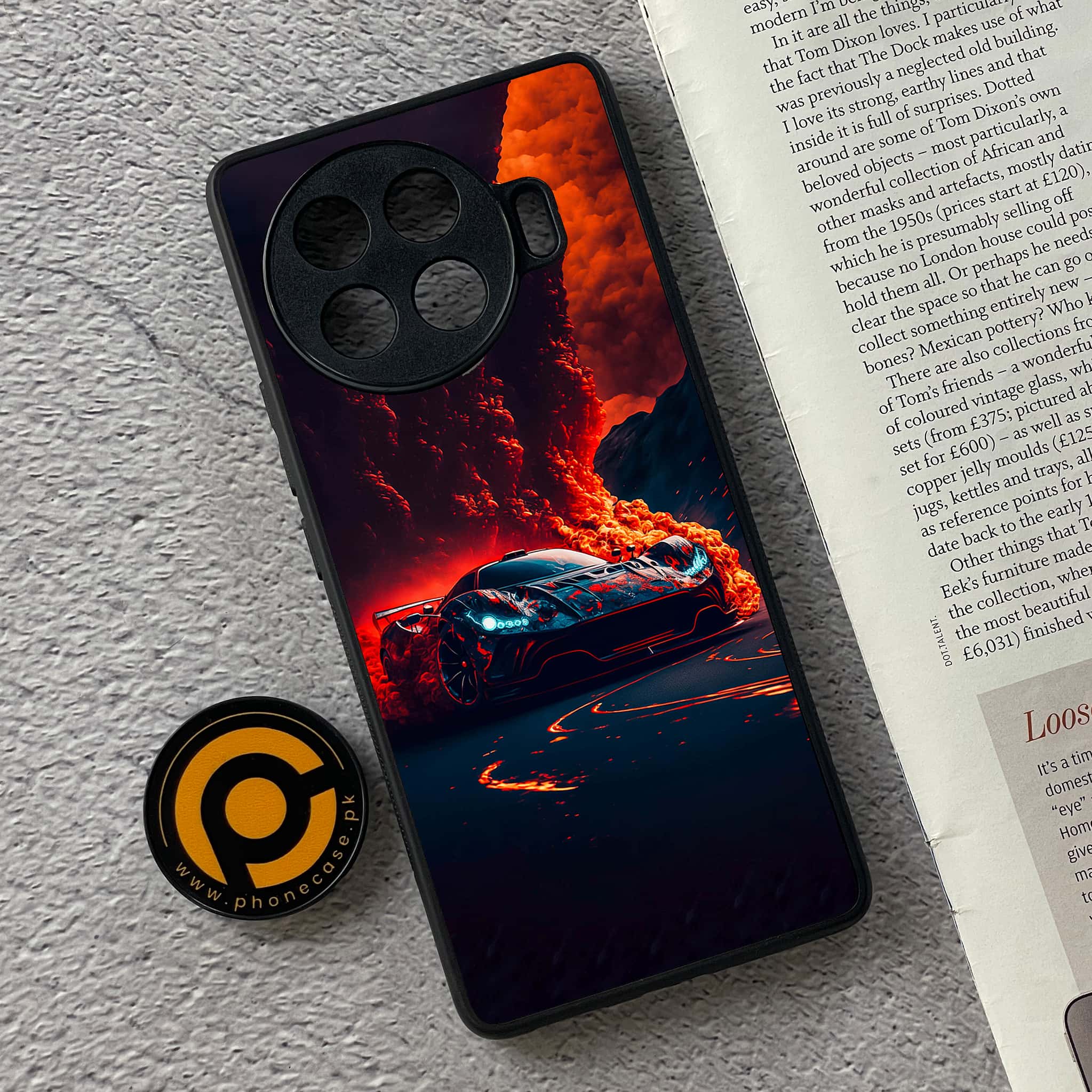 Tecno Spark 20 pro plus - Racing Series - Premium Printed Glass soft Bumper shock Proof Case