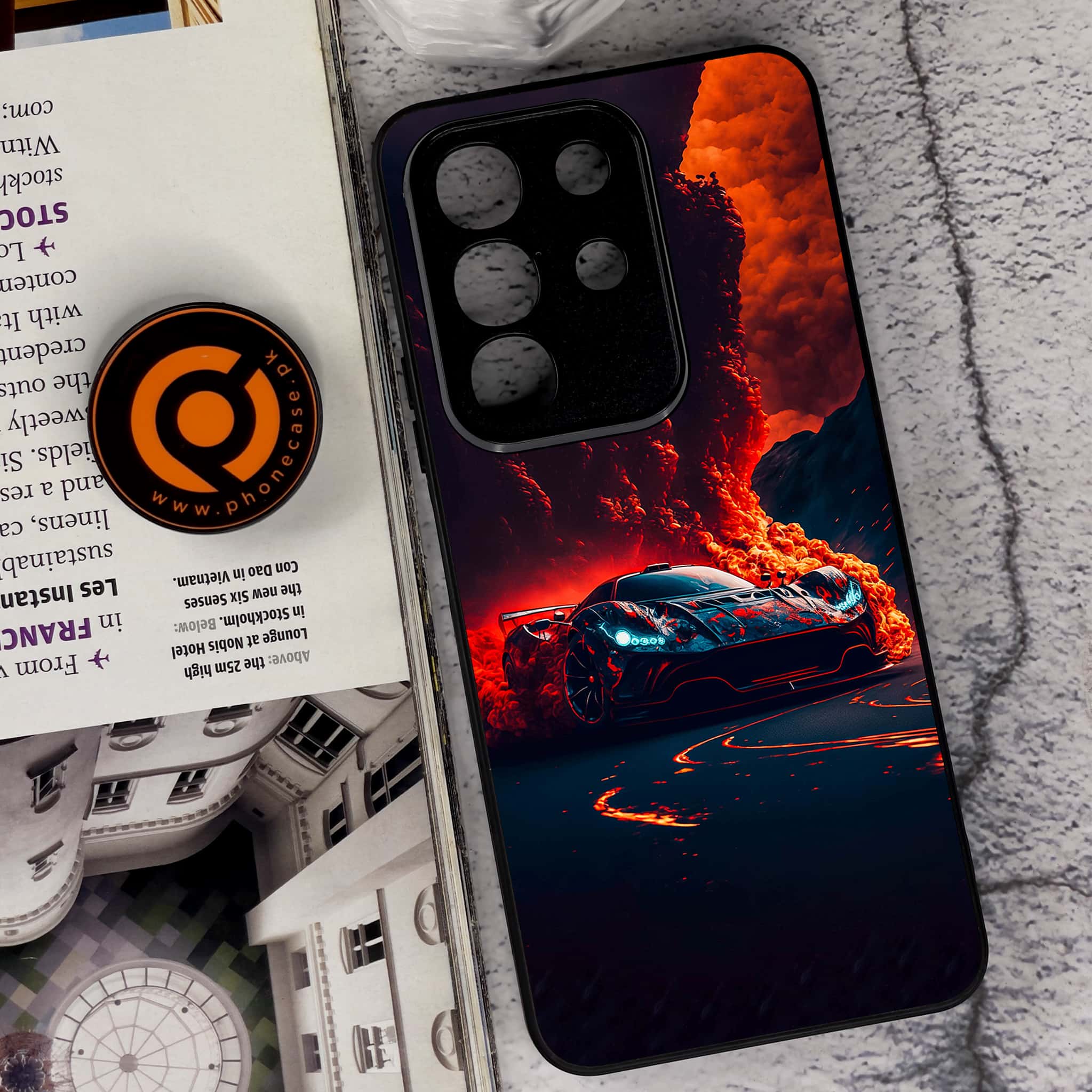 Vivo Y29 4G - Racing Series - Premium Metal Printed soft Bumper Shock Proof Case