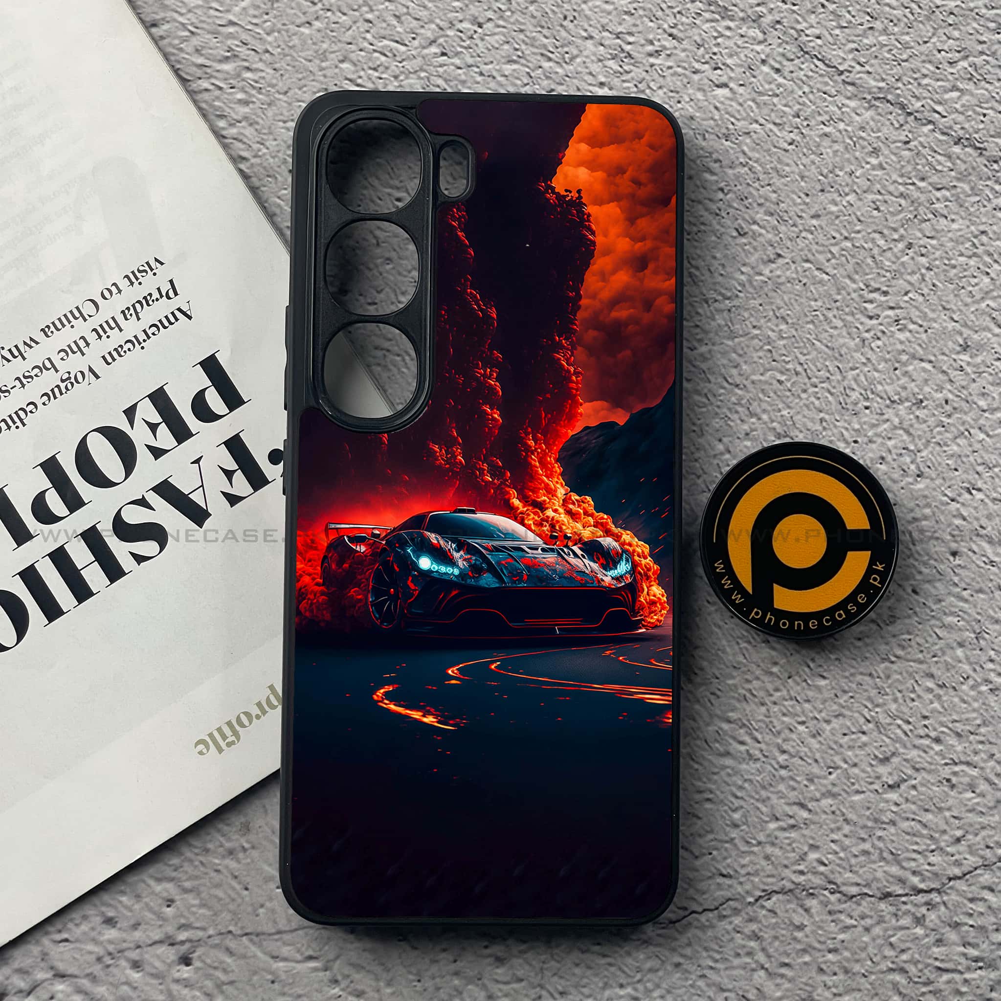 Vivo V40 Lite (IDN) - Racing Series - Premium Metal Printed soft Bumper Shock Proof Case