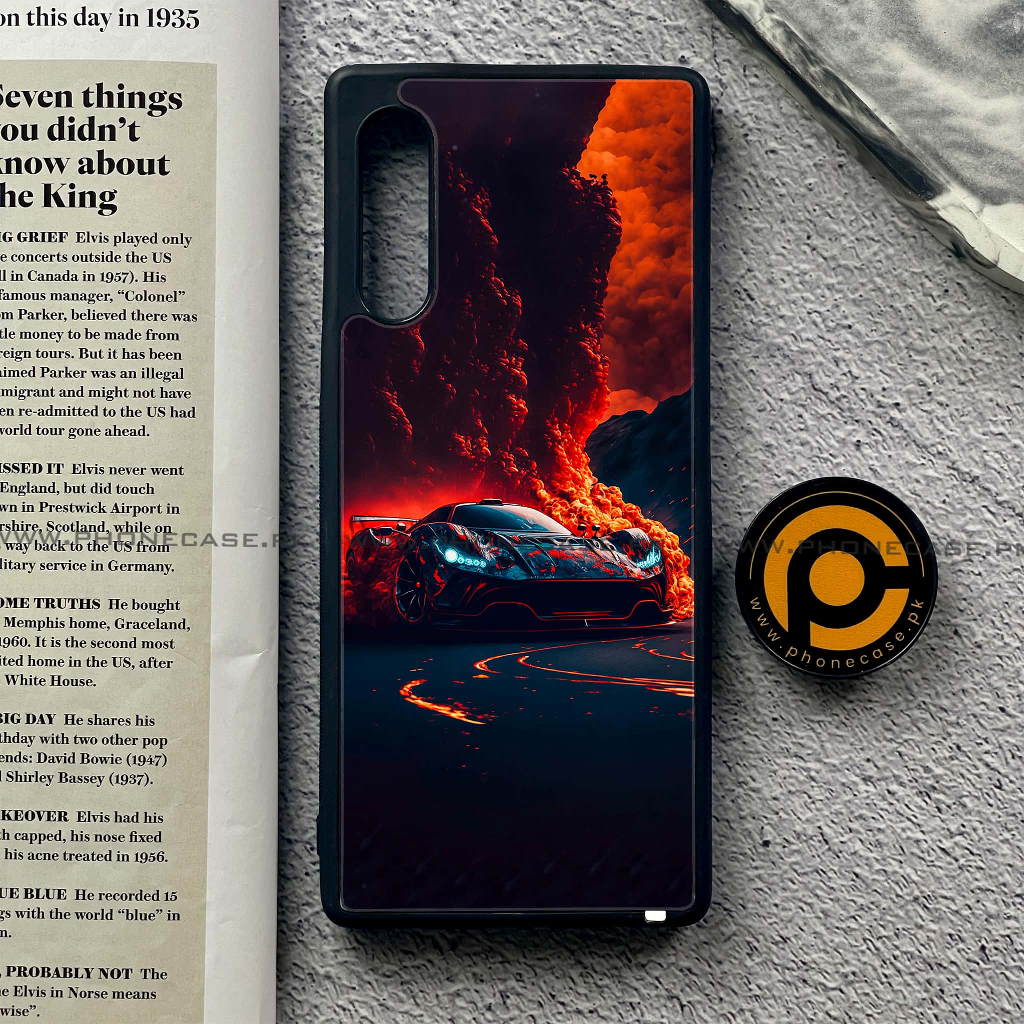 LG G9 - Racing Series - Premium Metal Printed soft Bumper shock Proof Case