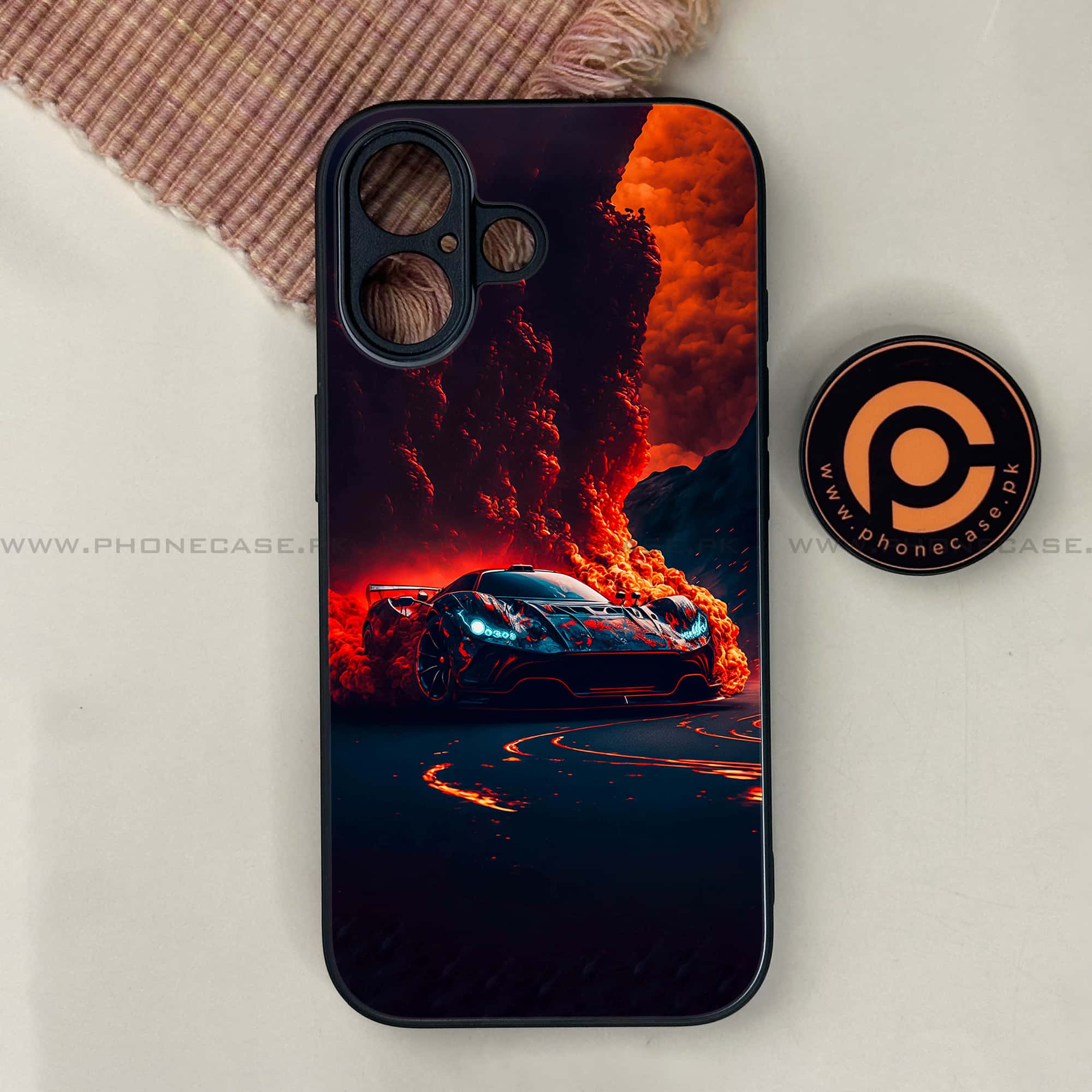 iPhone 17 - Racing Series - Premium Printed Glass soft Bumper shock Proof Case