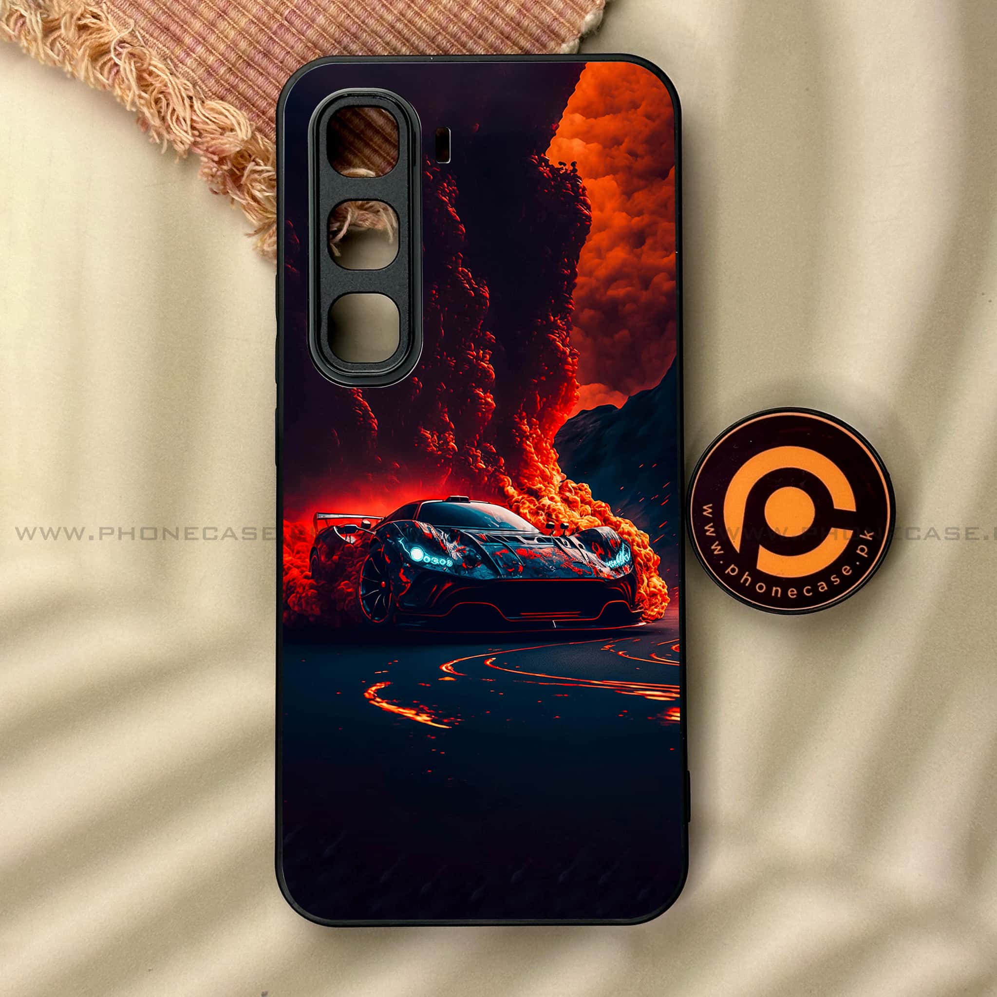 Infinix Hot 60 Pro - Racing Series - Premium Metal Printed soft Bumper shock Proof Case
