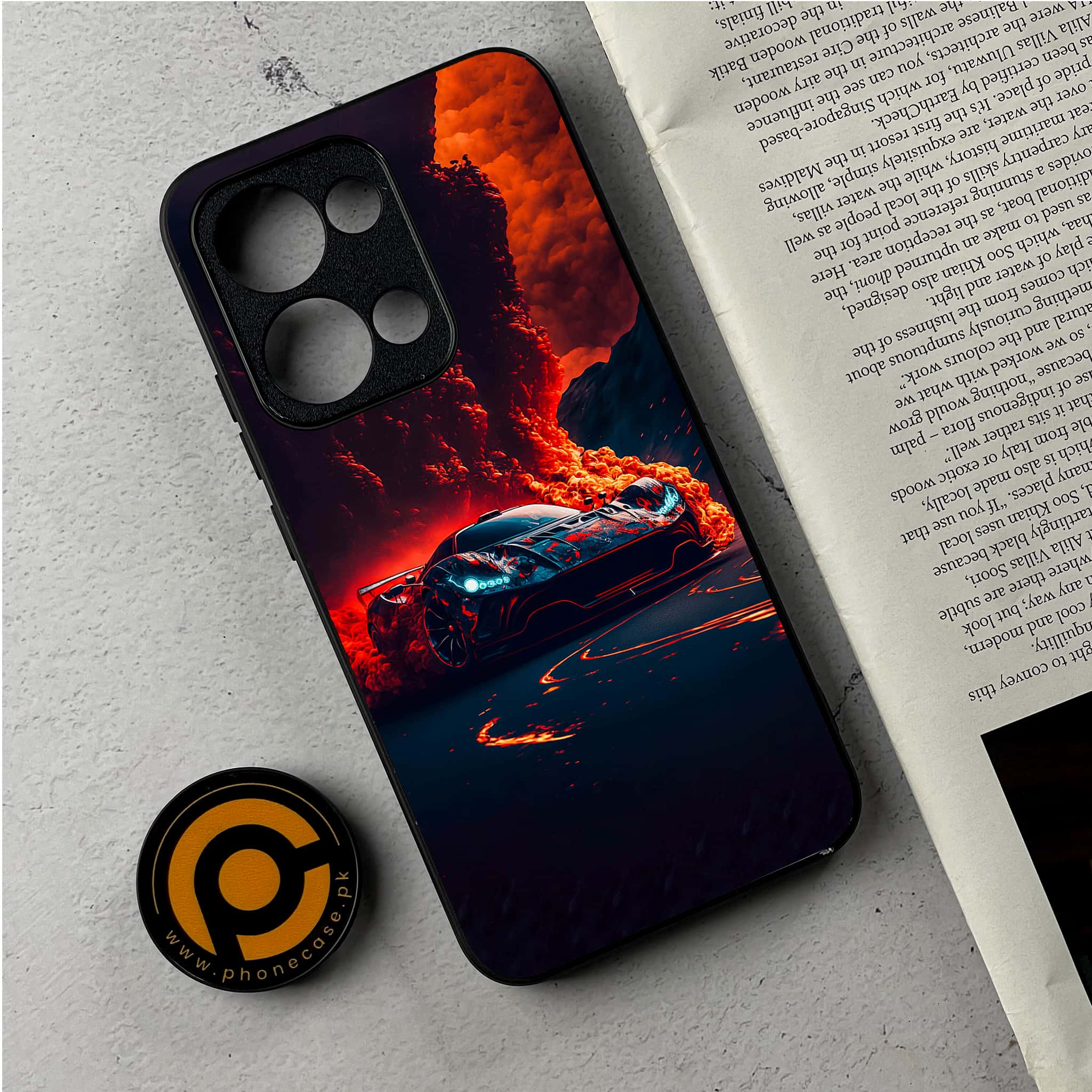Oppo Reno 13 - Racing Series - Premium Metal Printed Soft Bumper Shockproof Case