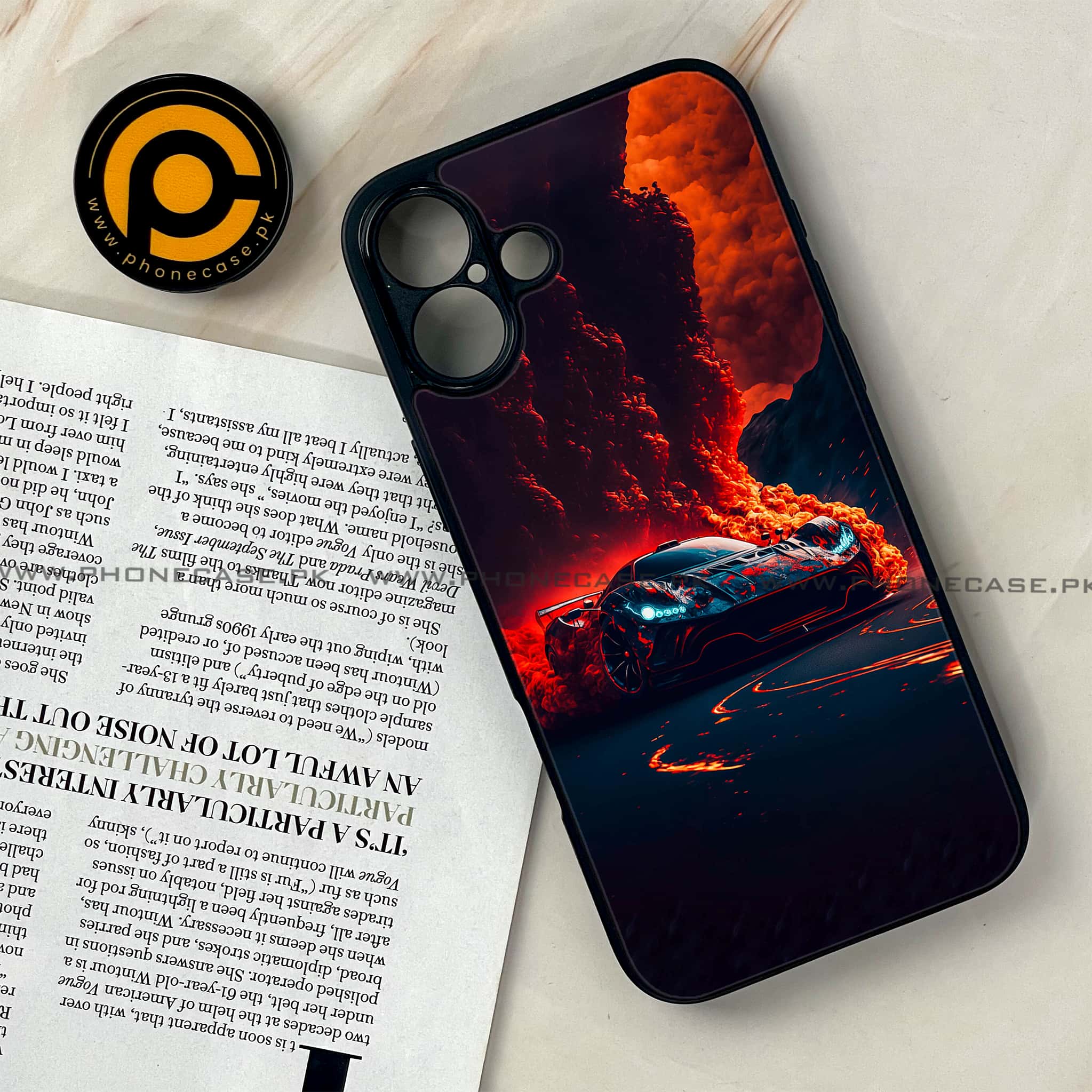 iPhone 16 Plus - Racing Series - Premium Metal Printed soft Bumper shock Proof Case