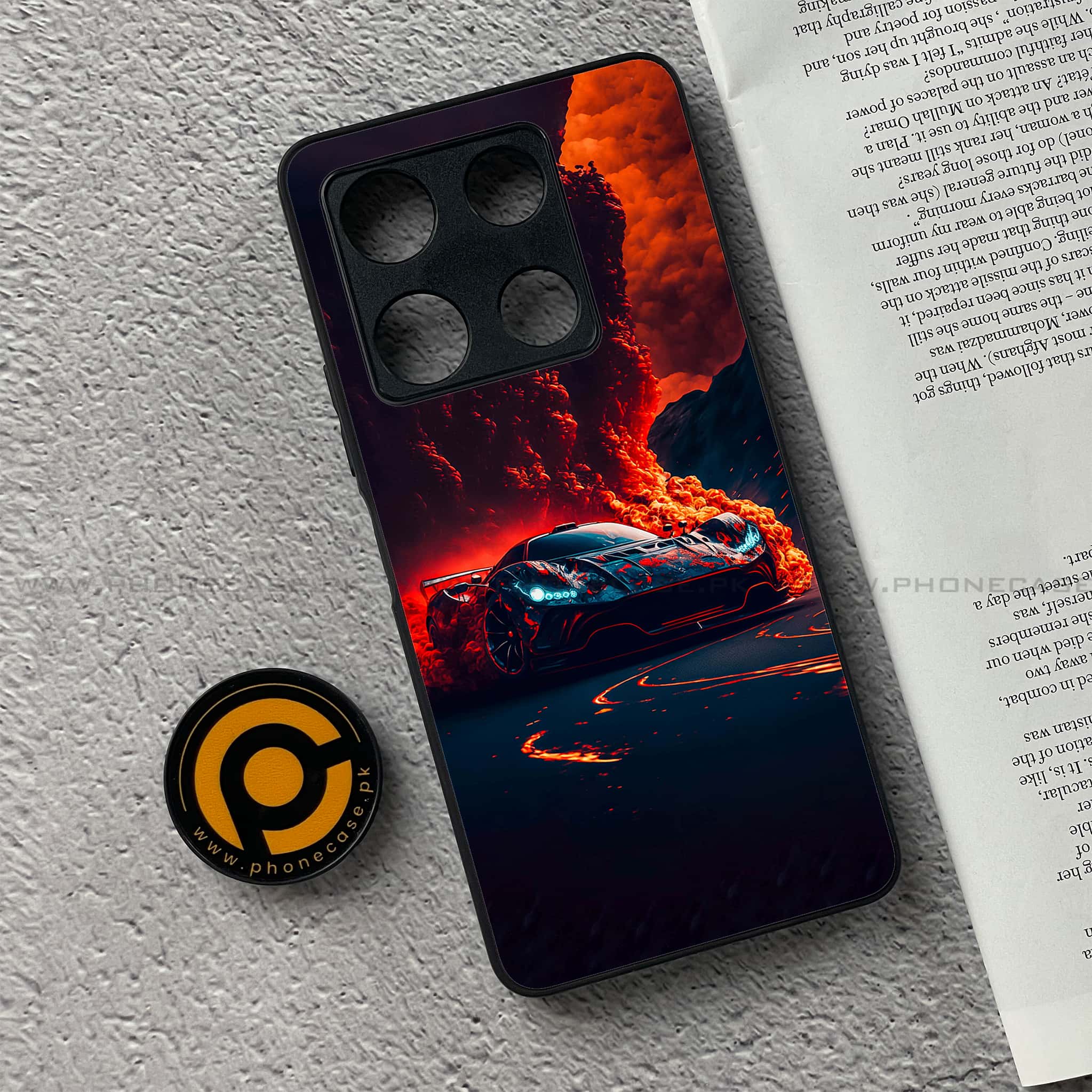 Infinix Note 30 Pro - Racing Series - Premium Metal Printed soft Bumper shock Proof Case