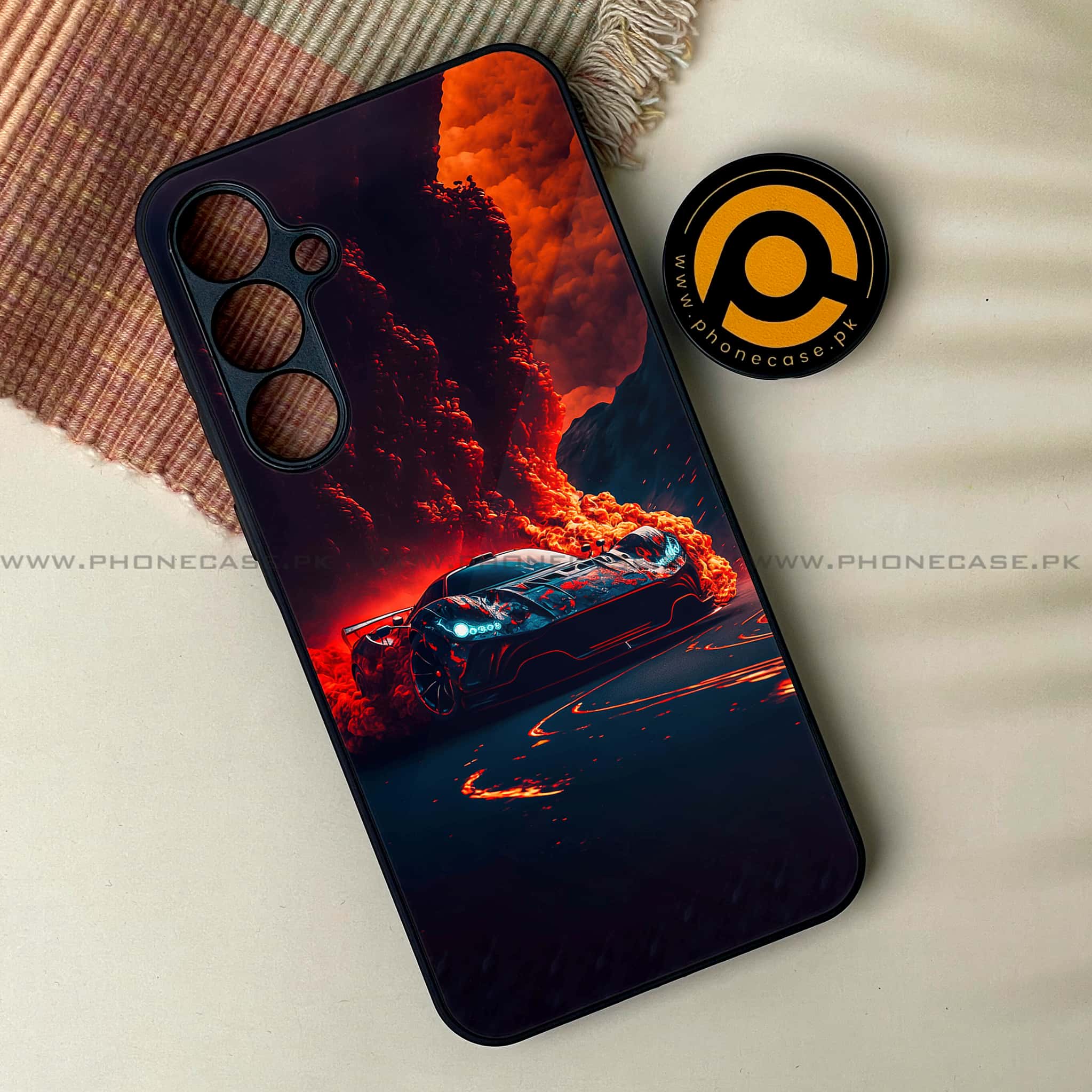 Samsung Galaxy S24 FE - Racing Series - Premium Metal Printed soft Bumper shock Proof Case