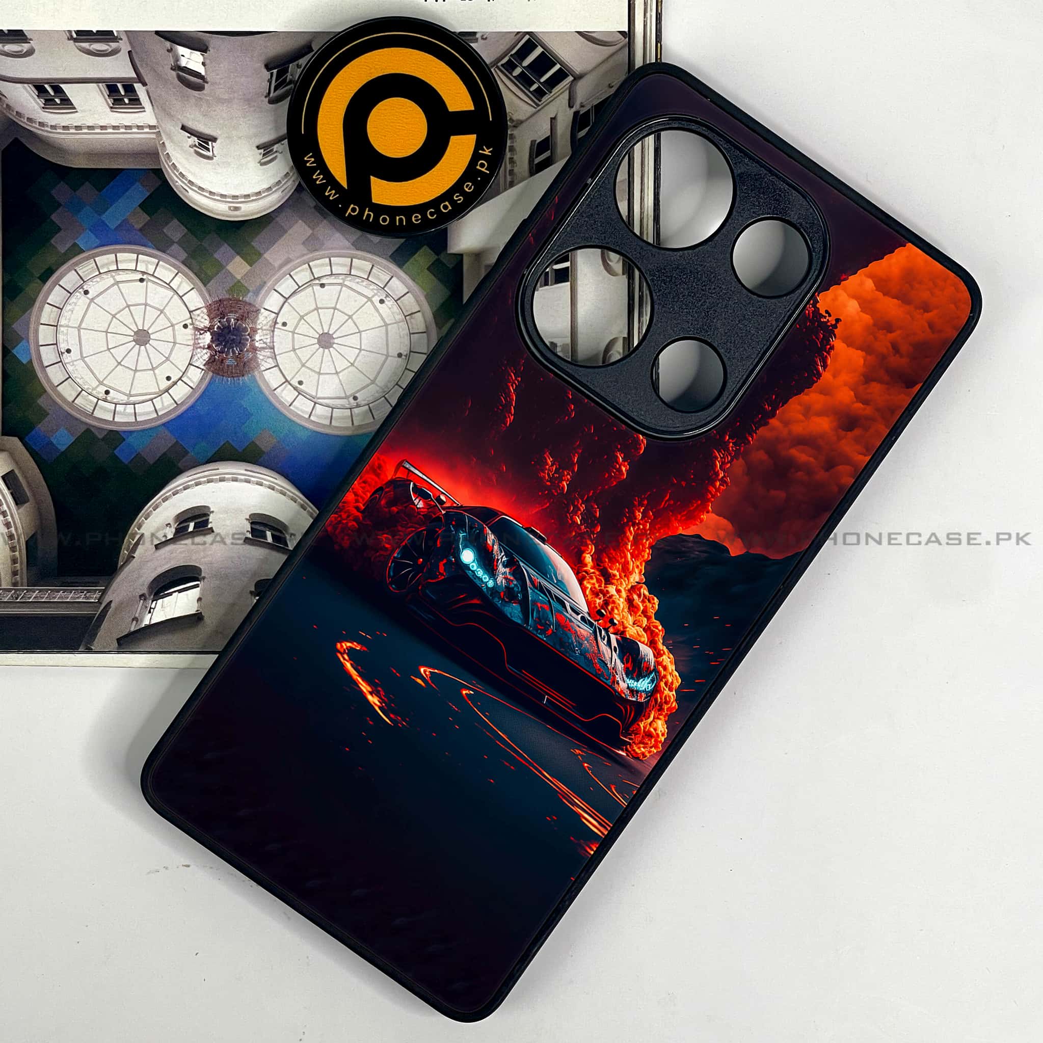 Redmi Note 13 Pro 4G - Racing Series - Premium Metal Printed soft Bumper shock Proof Case
