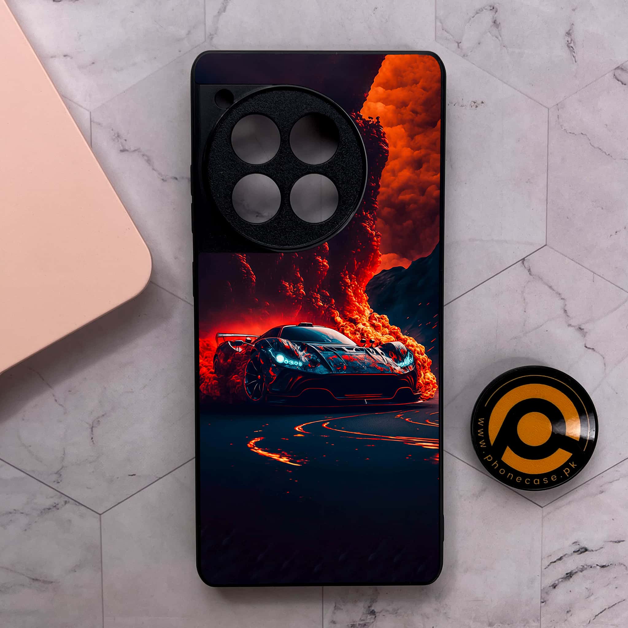 OnePlus 12R - Racing Series - Premium Metal Printed soft Bumper shock Proof Case