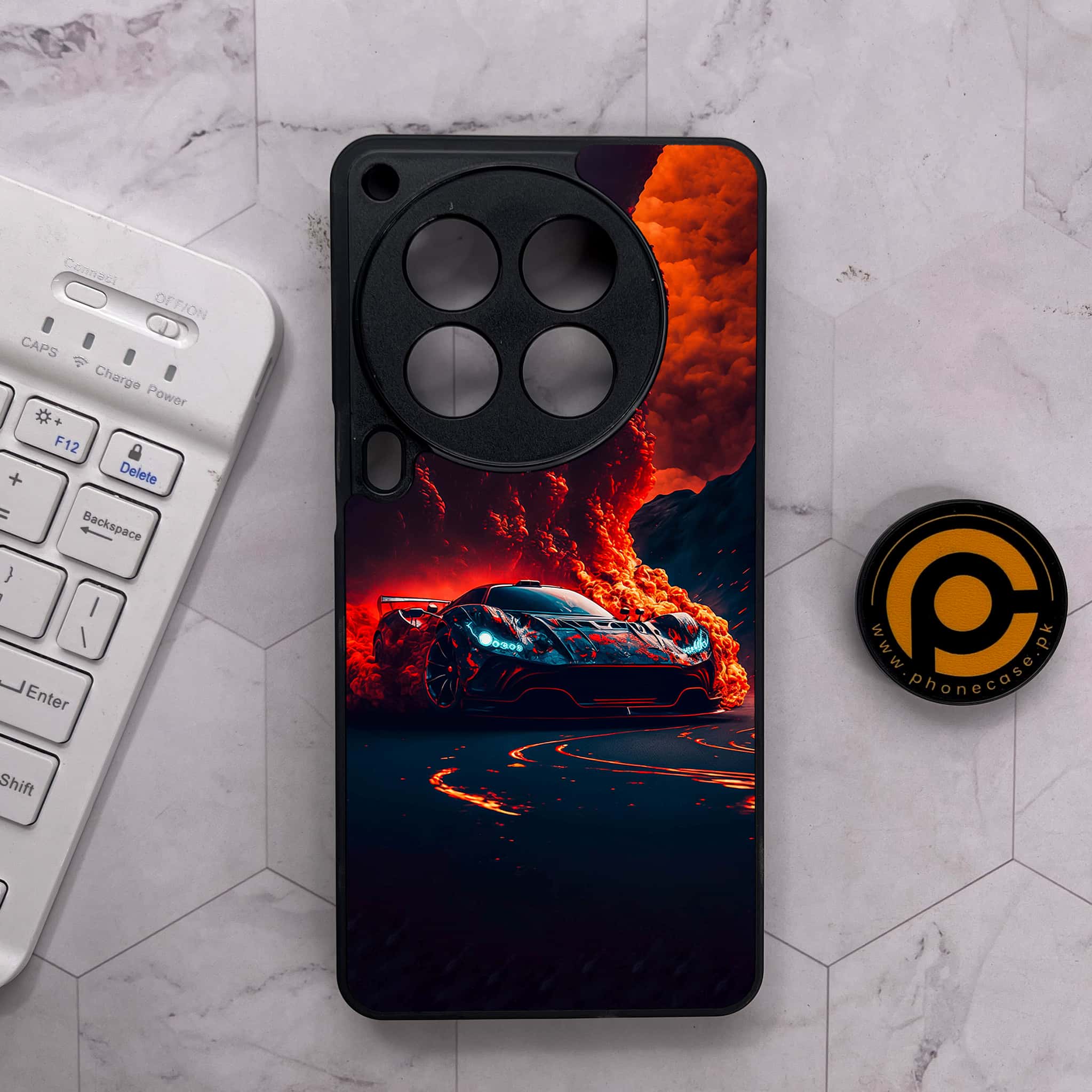 Tecno Camon 30 Premier - Racing Series - Premium Metal Printed soft Bumper shock Proof Case