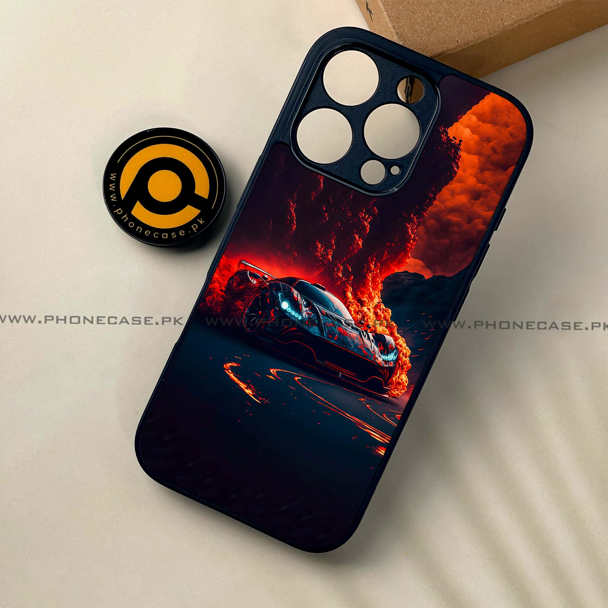 iPhone 16 Pro - Racing Series - Premium Printed Glass soft Bumper shock Proof Case