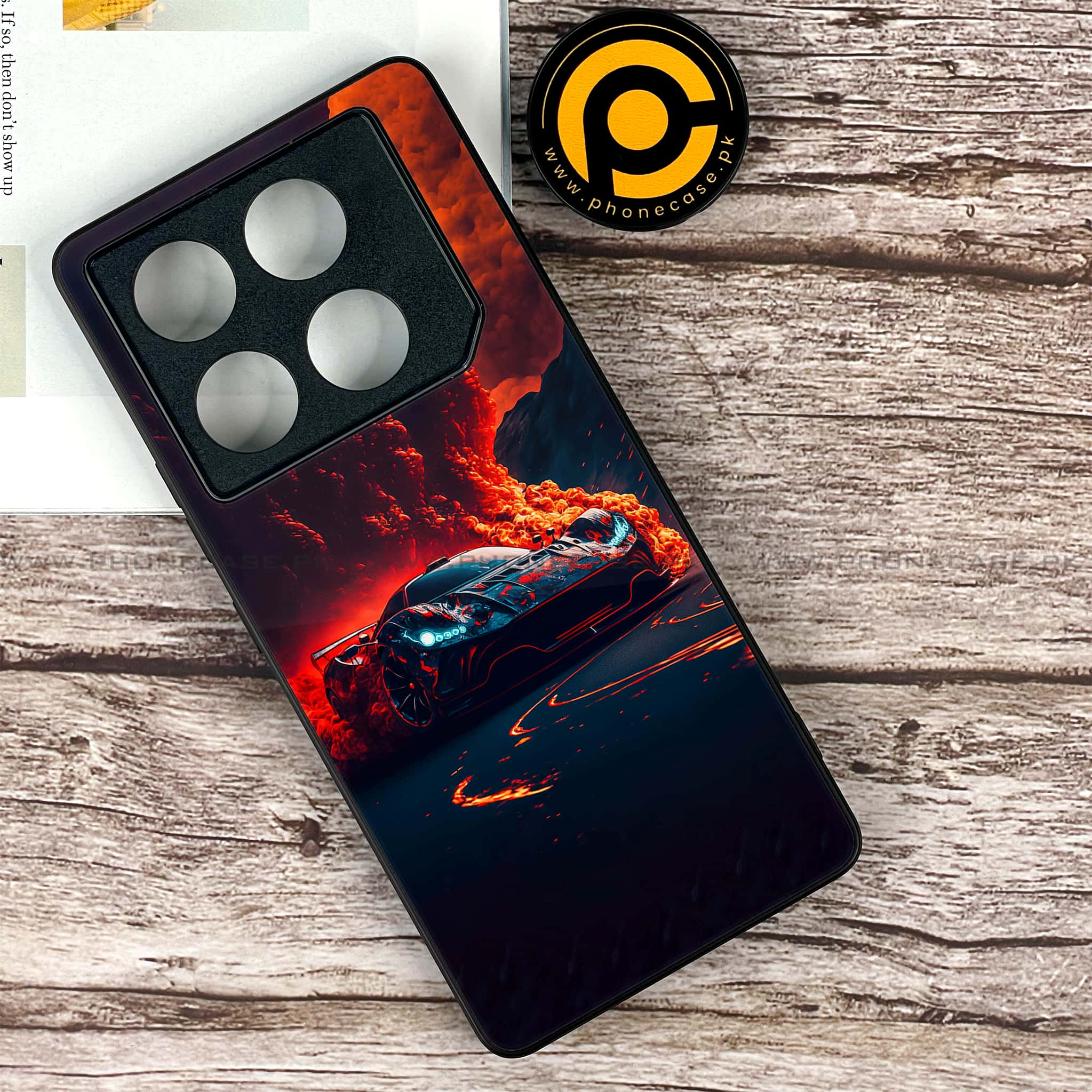 Infinix GT 20 Pro - Racing Series - Premium Printed Glass soft Bumper shock Proof Case