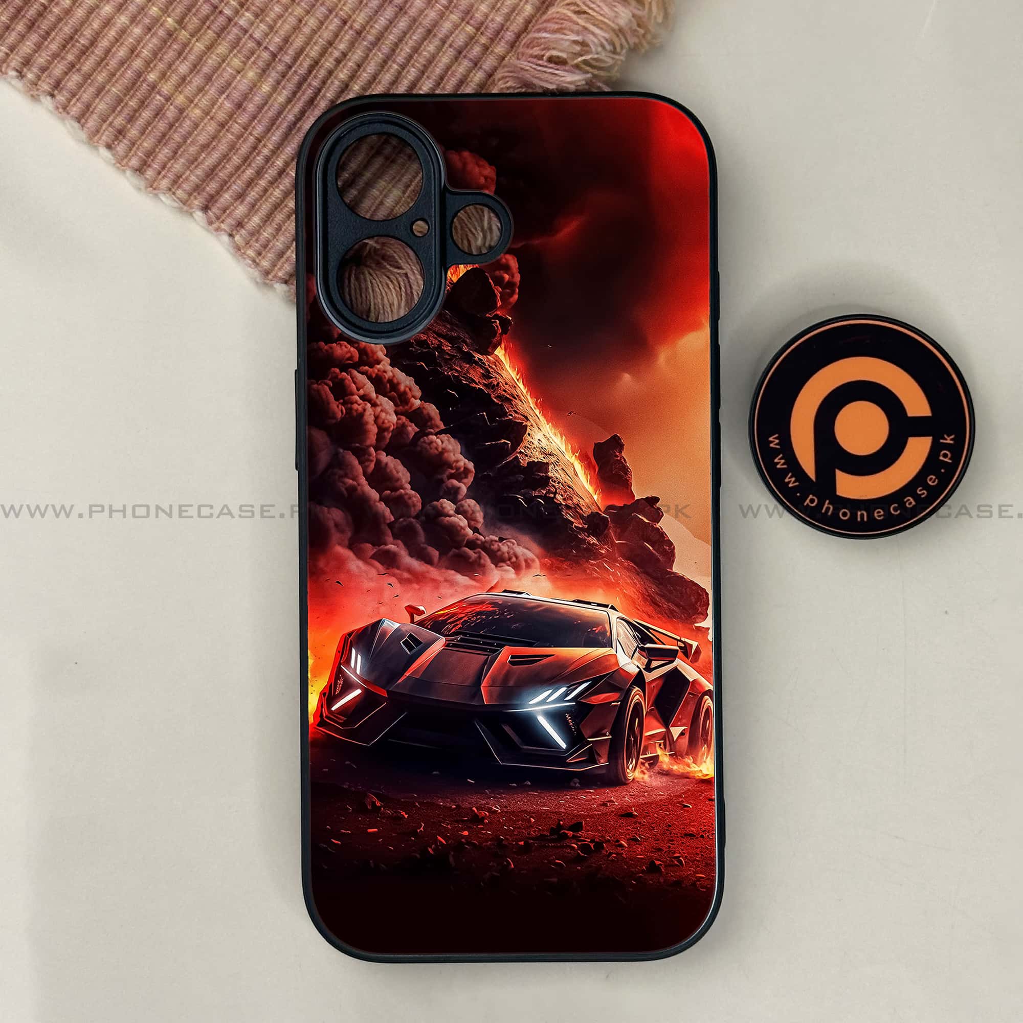 iPhone 17 - Racing Series - Premium Printed Glass soft Bumper shock Proof Case