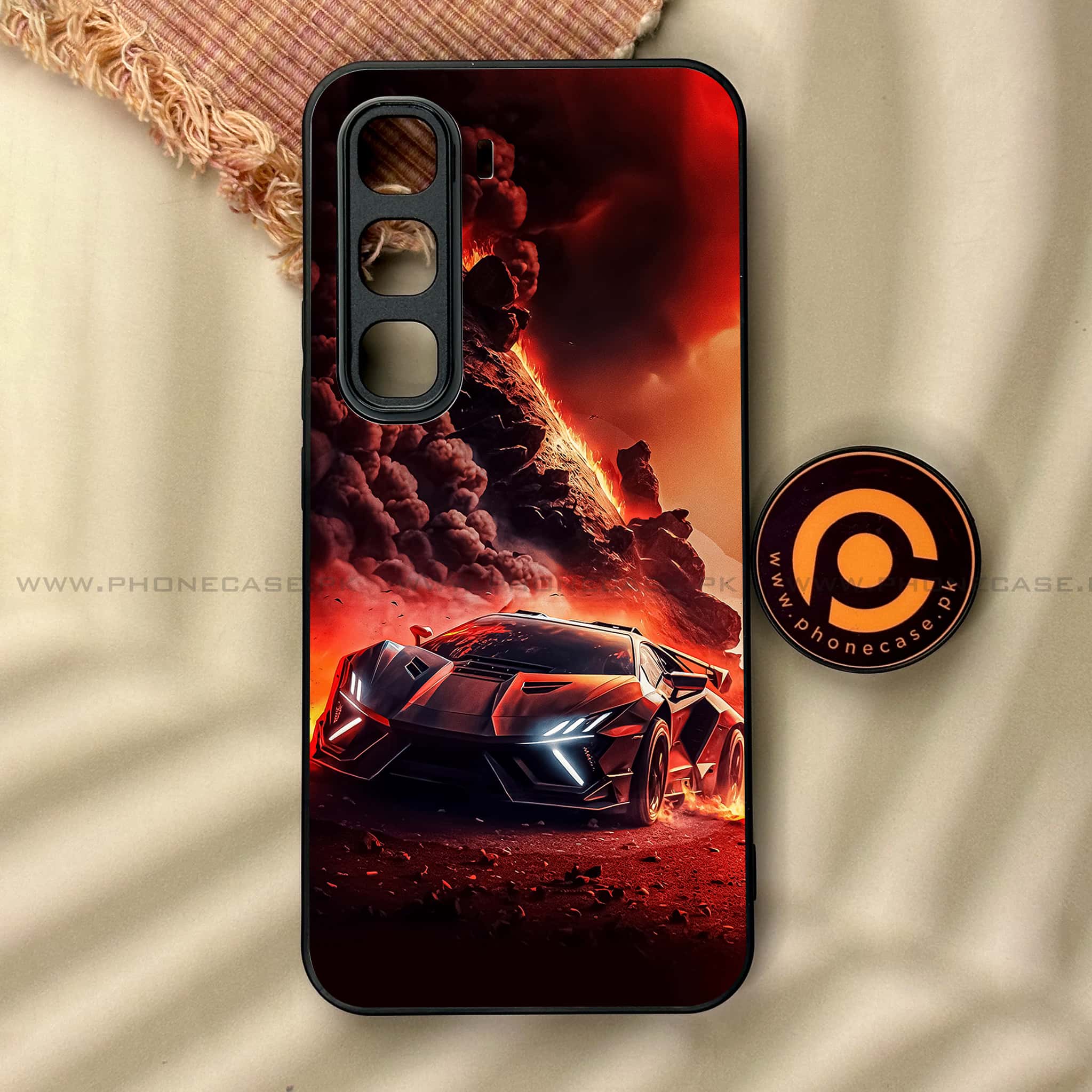 Infinix Hot 60 Pro - Racing Series - Premium Metal Printed soft Bumper shock Proof Case