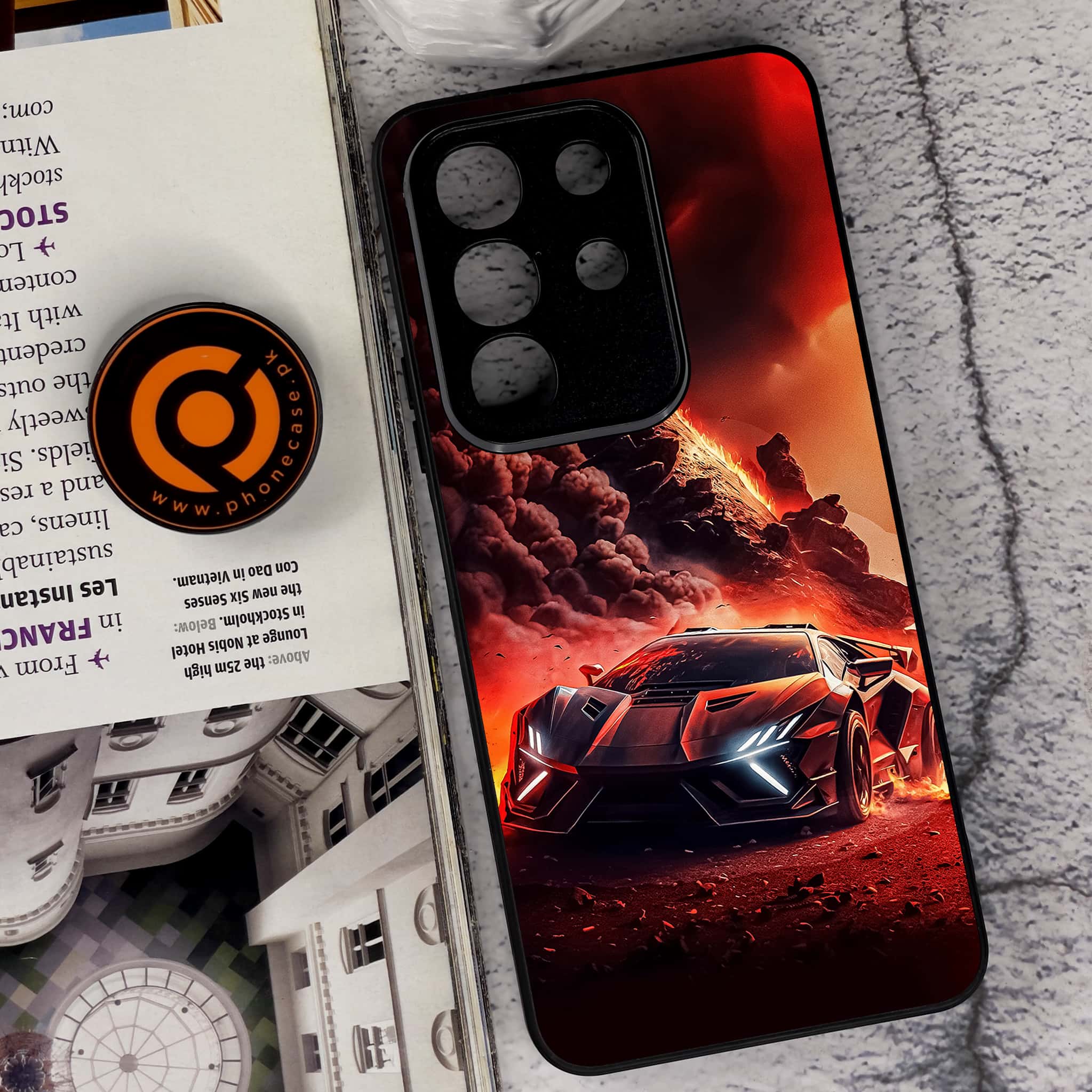 Vivo Y29 4G - Racing Series - Premium Metal Printed soft Bumper Shock Proof Case