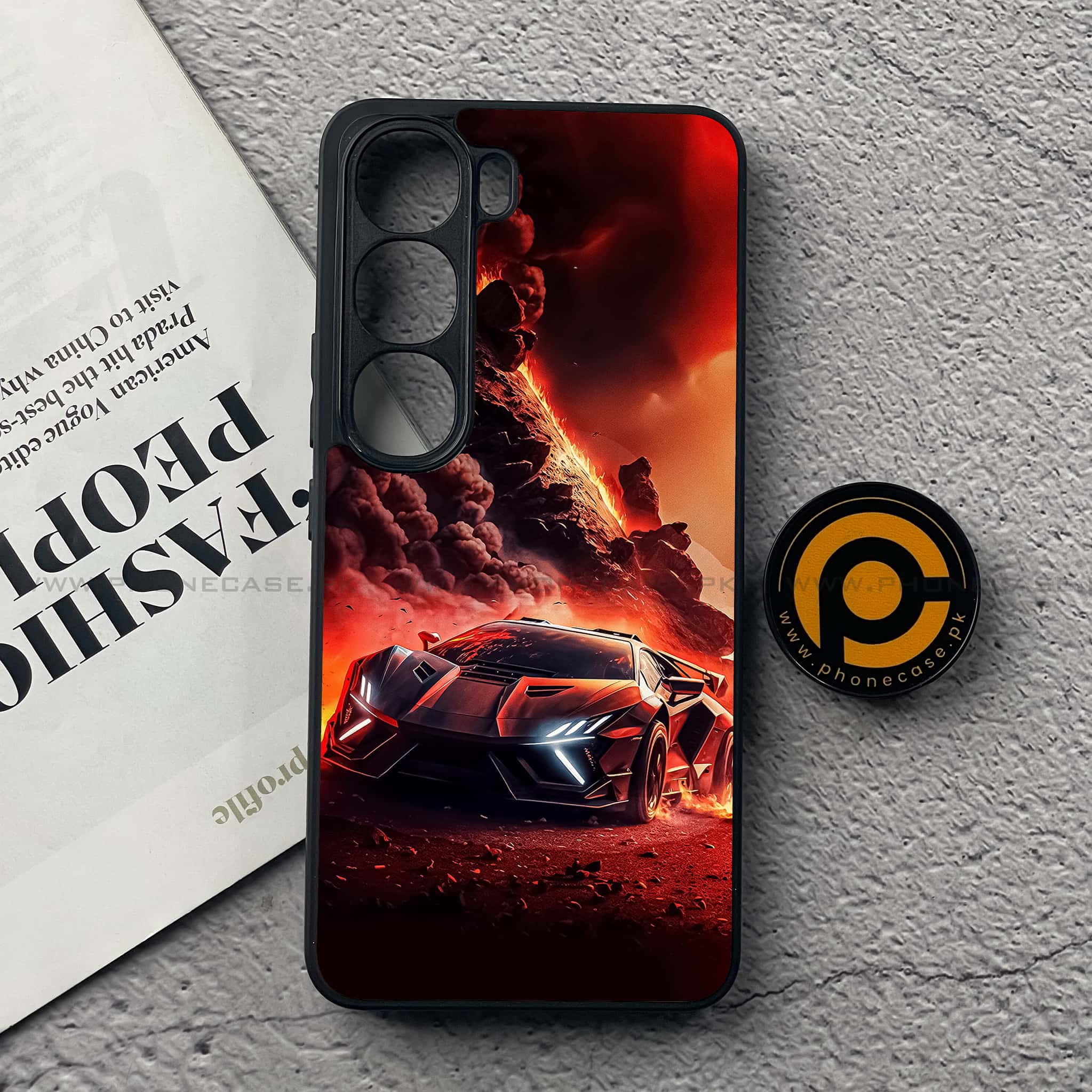 Vivo V40 Lite (IDN) - Racing Series - Premium Metal Printed soft Bumper Shock Proof Case