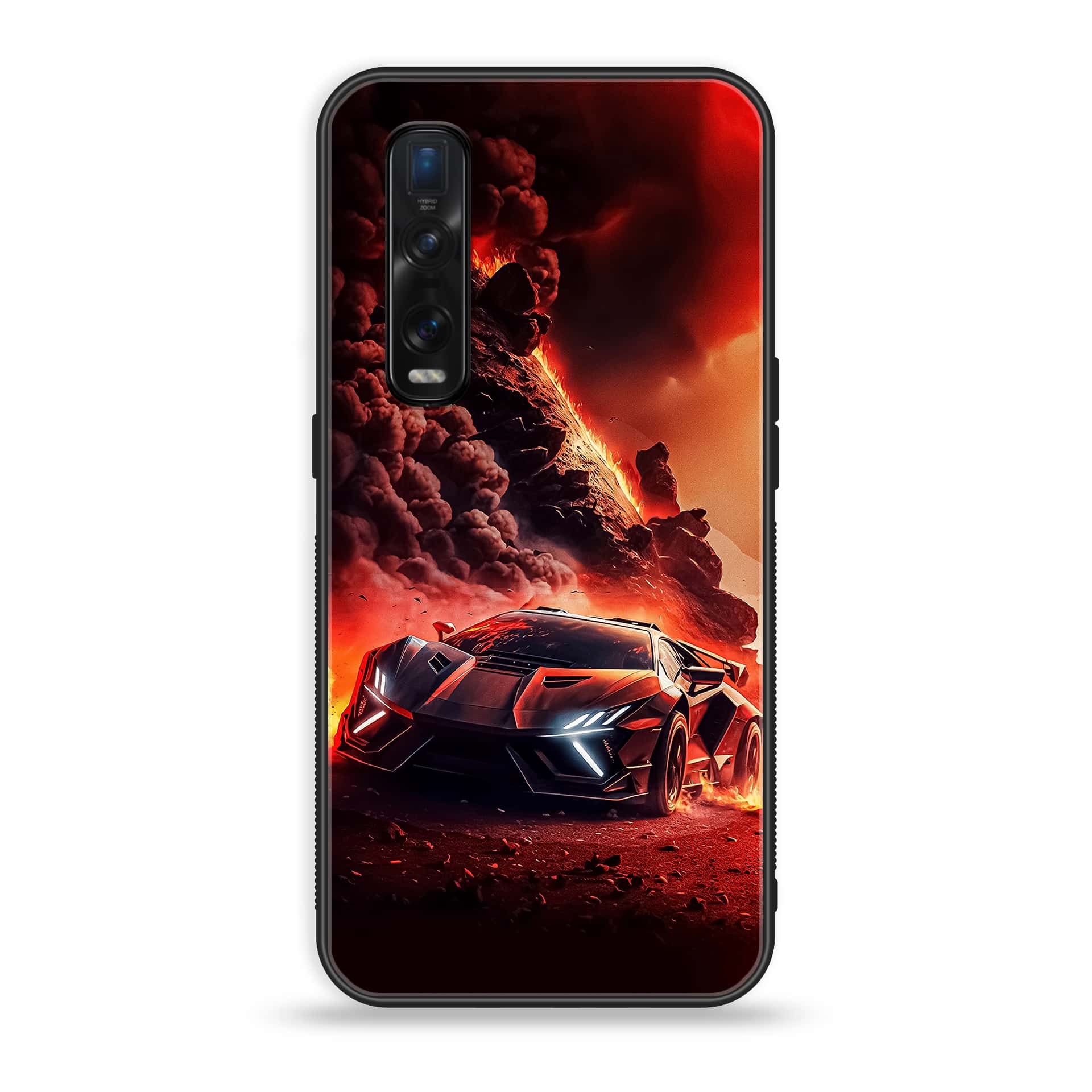Oppo Find X2 Pro - Racing Series - Premium Printed Glass soft Bumper shock Proof Case