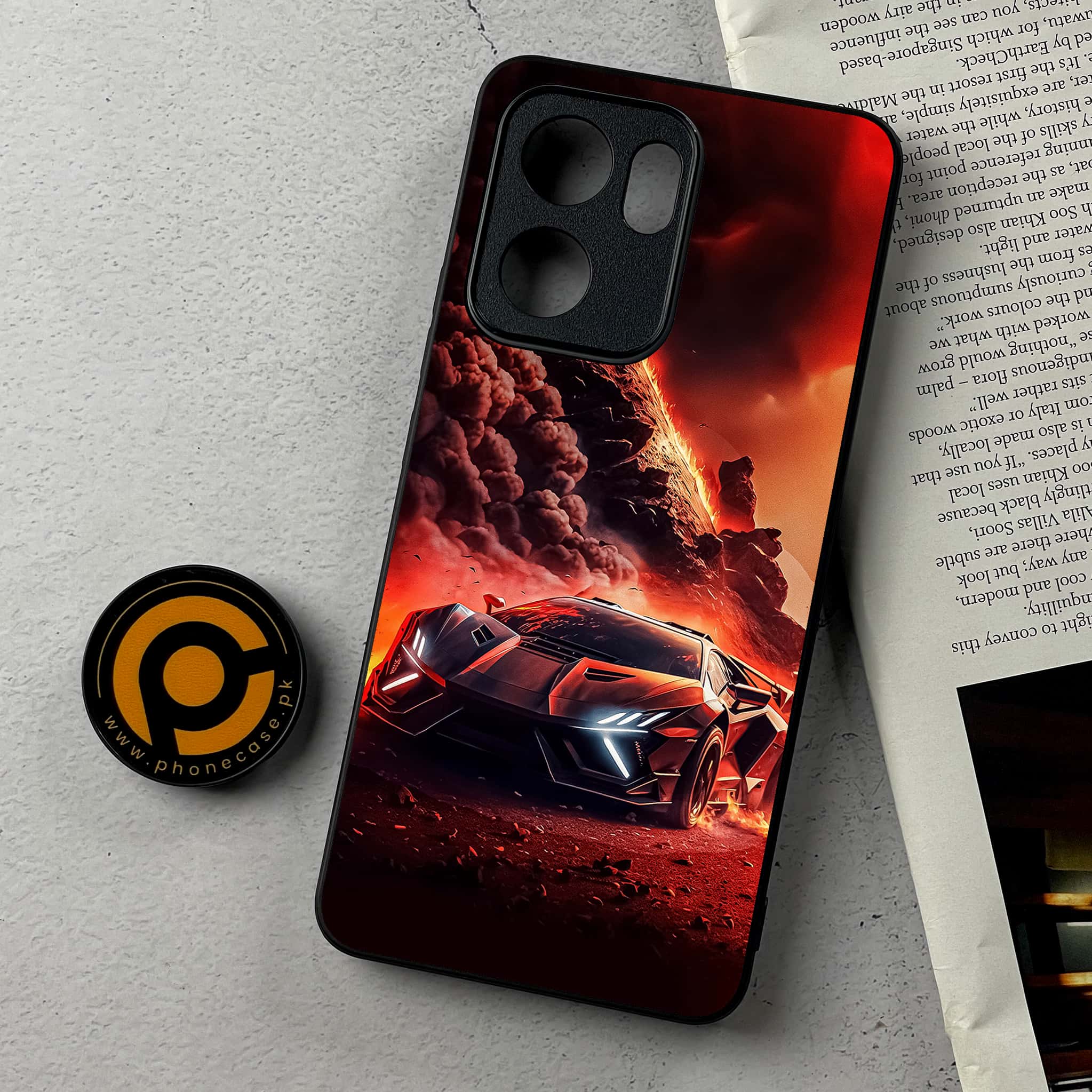 Oppo A5x - Racing Series - Premium Metal Printed Soft Bumper Shockproof Case