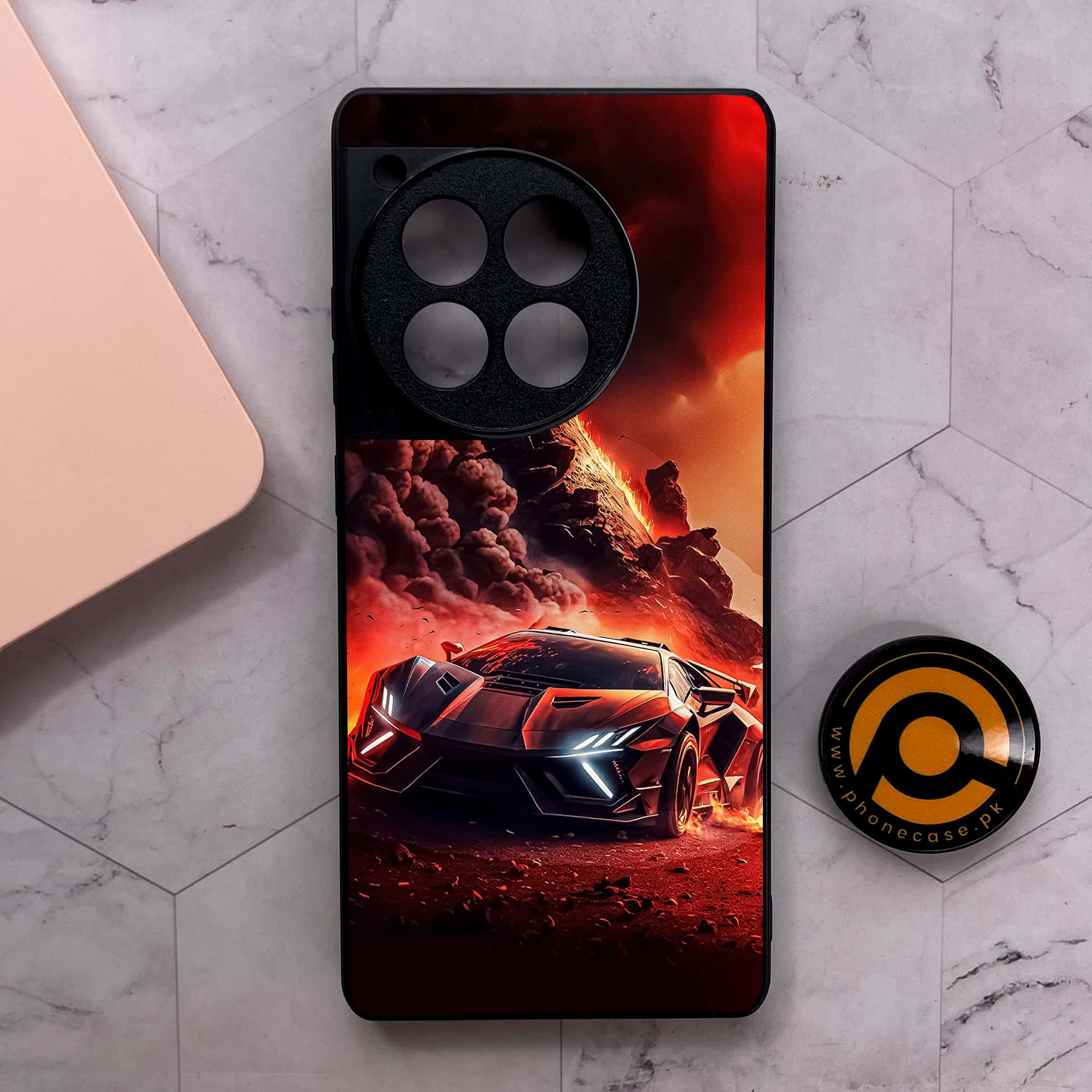 OnePlus 12R - Racing Series - Premium Metal Printed soft Bumper shock Proof Case