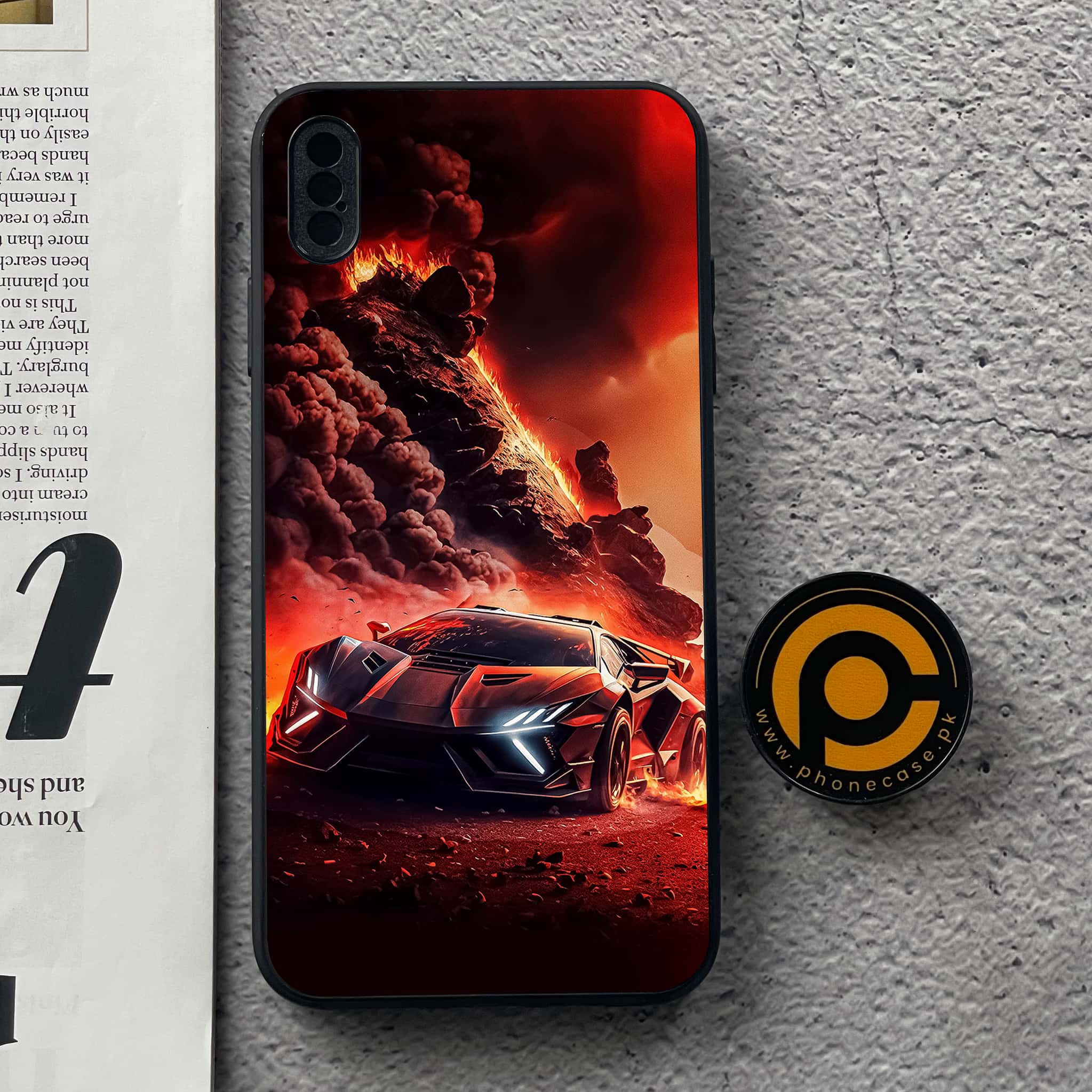 iPhone XS Max - Racing Series - Premium Metal Printed soft Bumper shock Proof Case