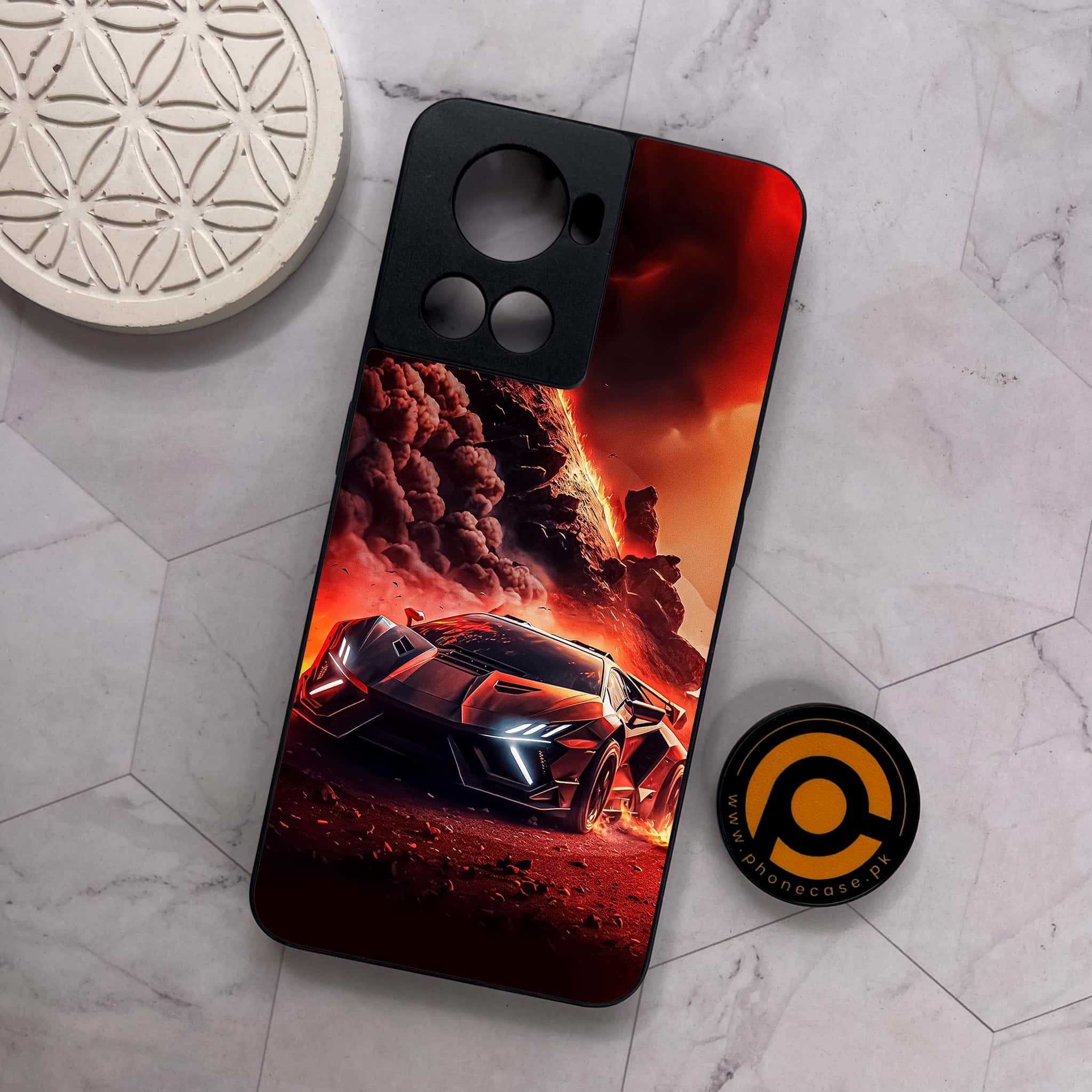 OnePlus 10R -  Racing Series - Premium Metal Printed soft Bumper shock Proof Case