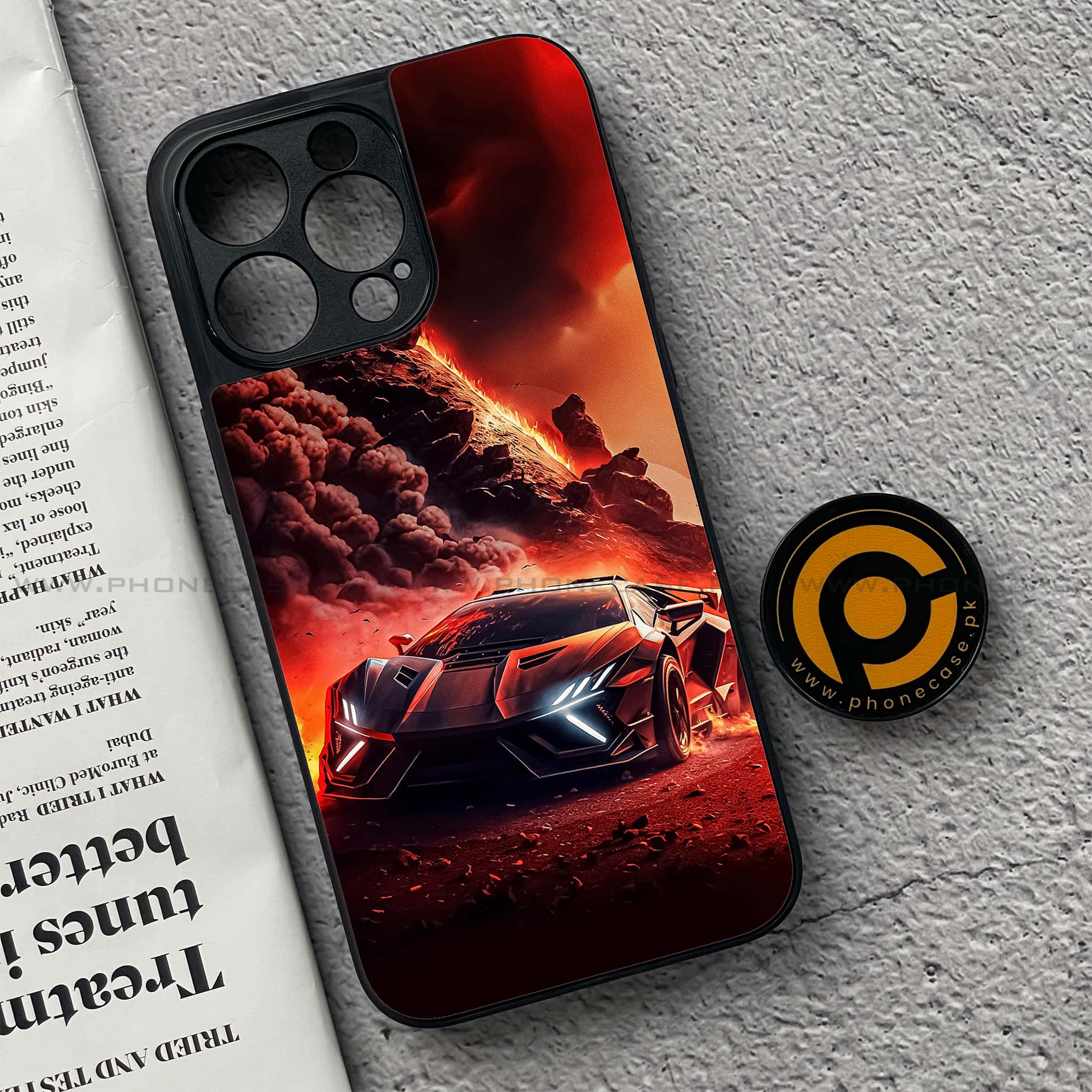 iPhone 15 Pro Max - Racing Series - Premium Metal Printed soft Bumper shock Proof Case