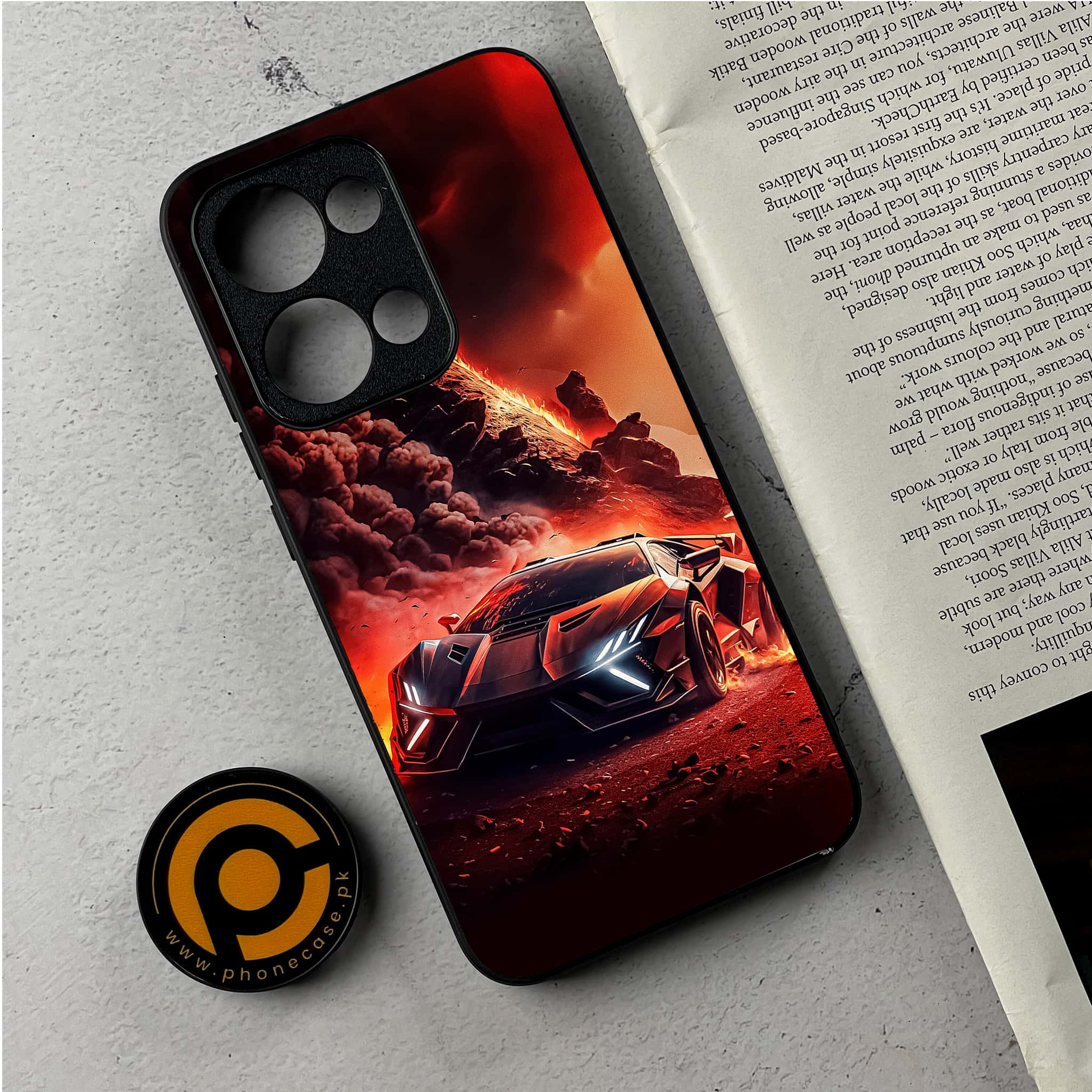 Oppo Reno 13 - Racing Series - Premium Metal Printed Soft Bumper Shockproof Case