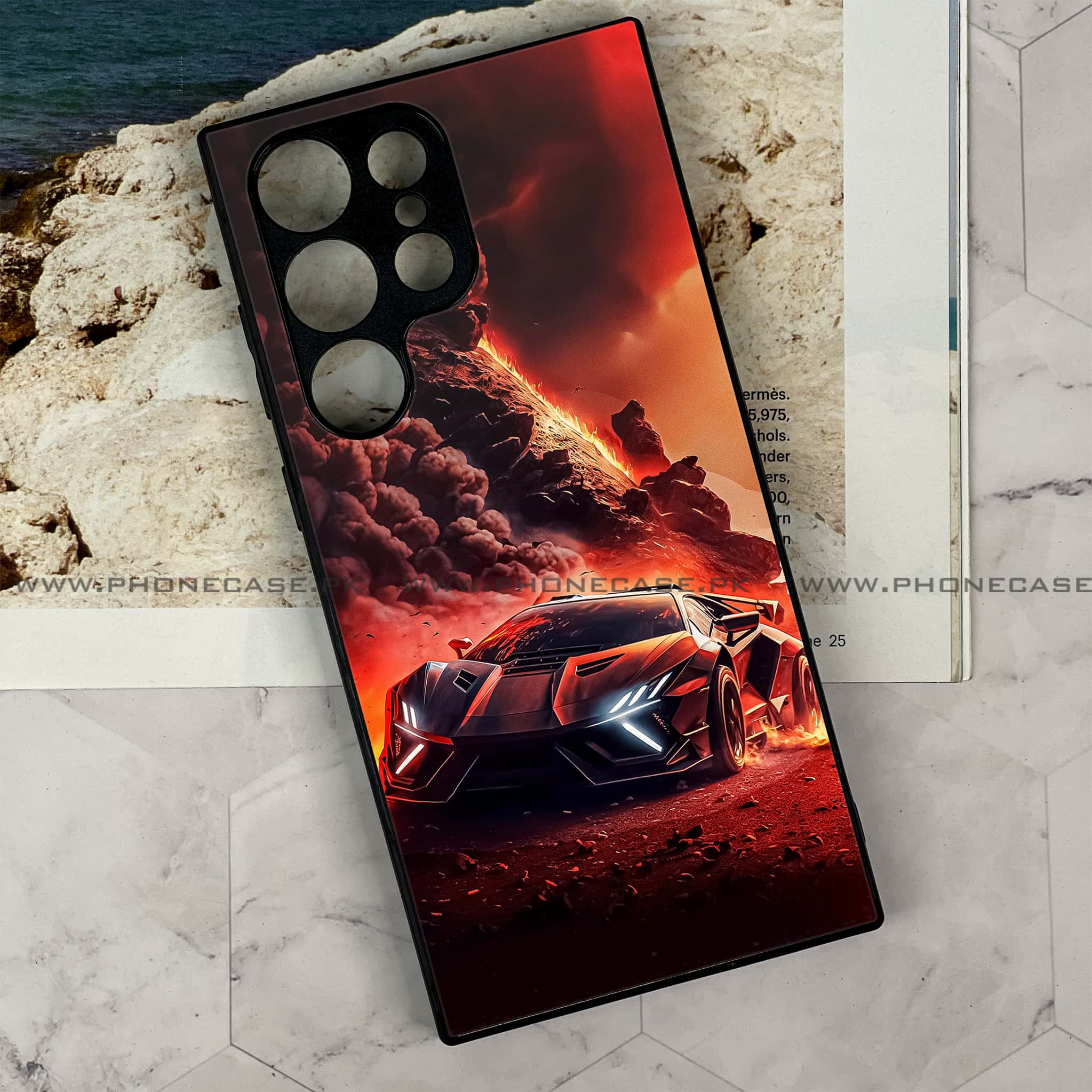 Samsung Galaxy S24 Ultra - Racing Series - Premium Metal Printed soft Bumper shock Proof Case