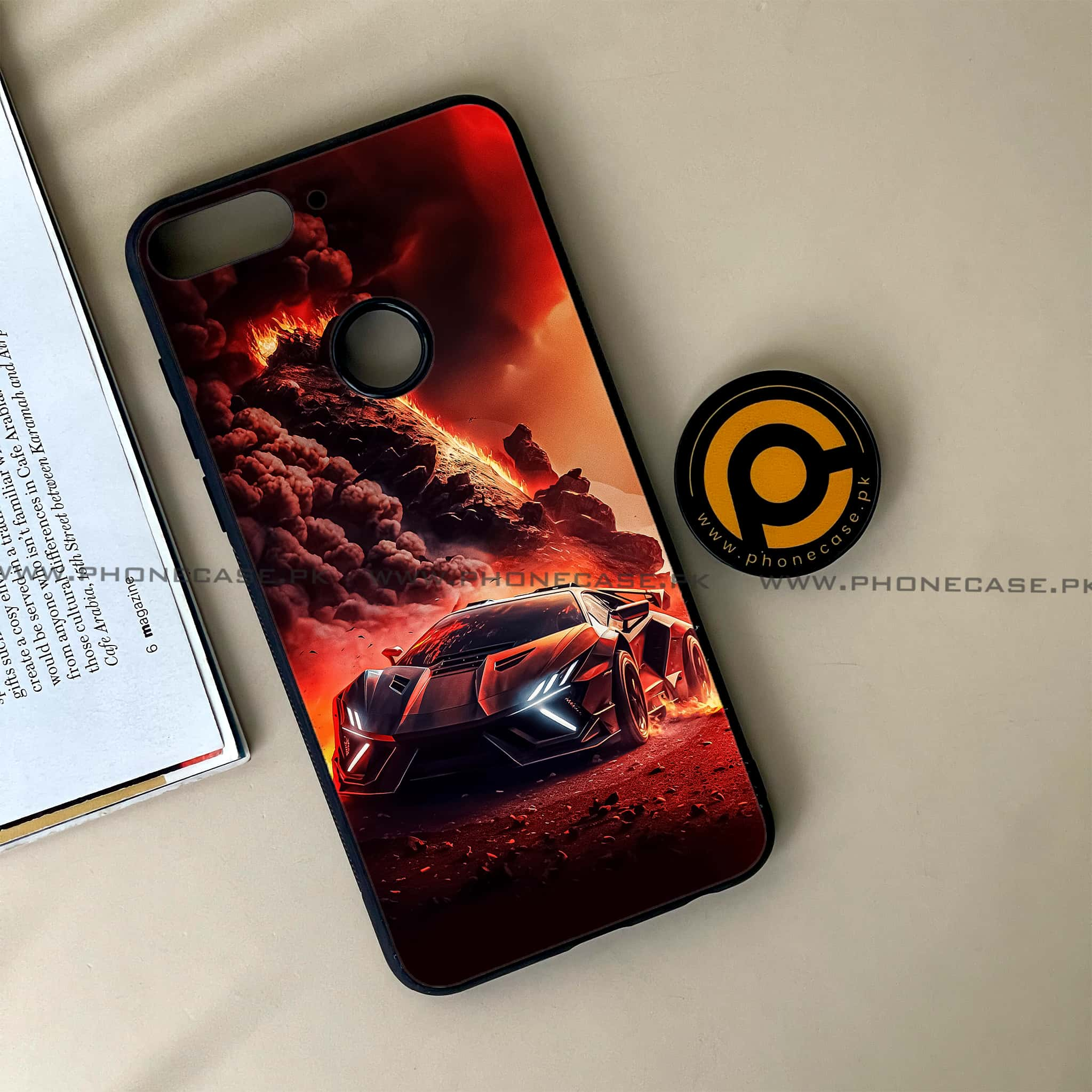 Huawei Y7 Prime (2018) - Racing Series - Premium Printed Glass soft Bumper shock Proof Case