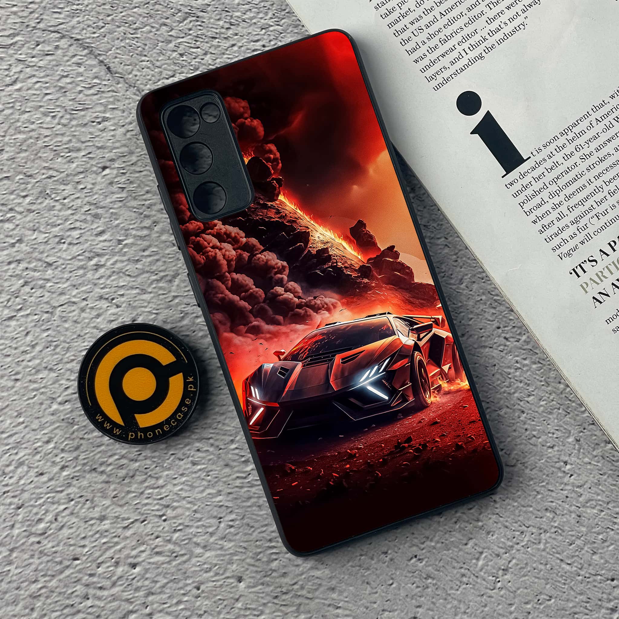 Samsung Galaxy S20 FE Racing Series Premium Printed Glass soft Bumper shock Proof Case