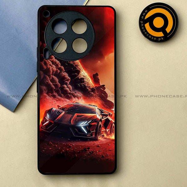 Tecno Camon 30 - Racing Design 7  -  Premium Printed Metal soft Bumper shock Proof Case CS-33537