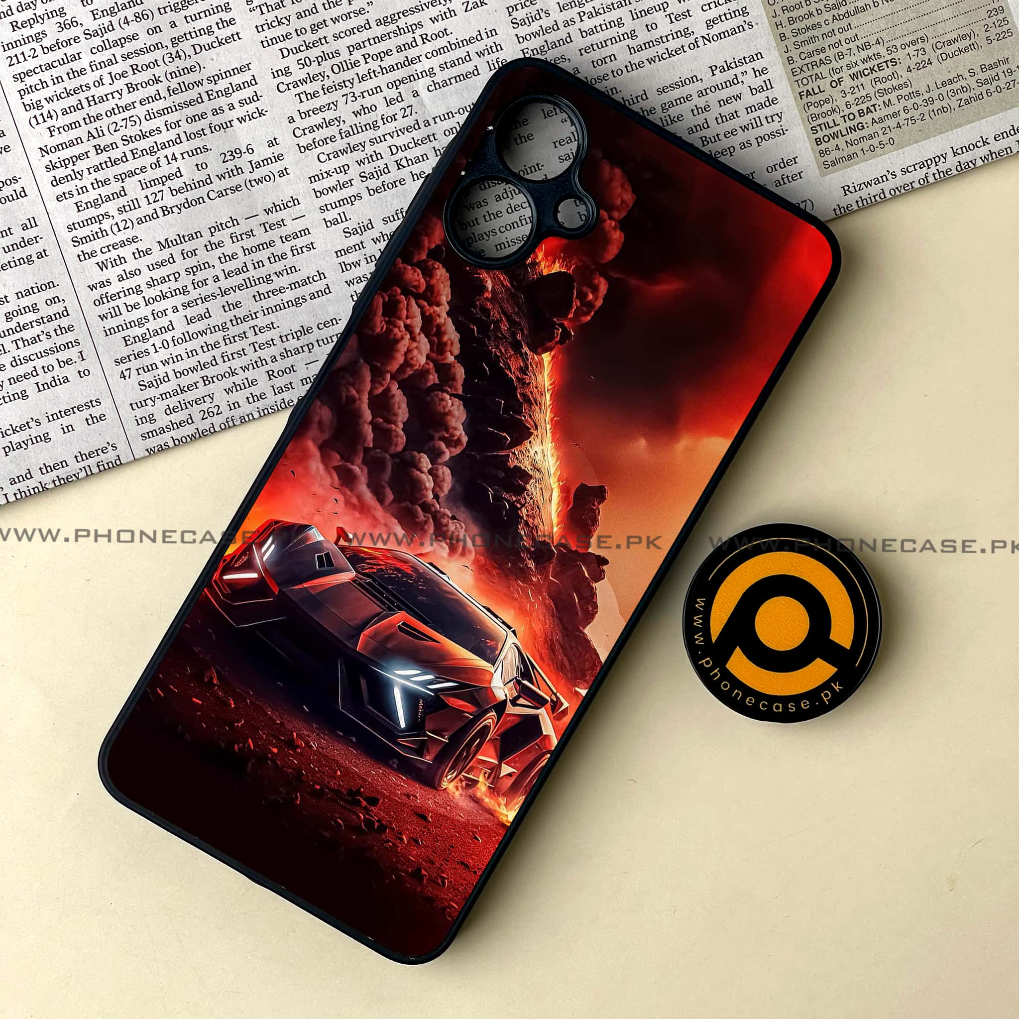Samsung Galaxy A06  -  Racing Series - Premium Metal Printed soft Bumper shock Proof Case
