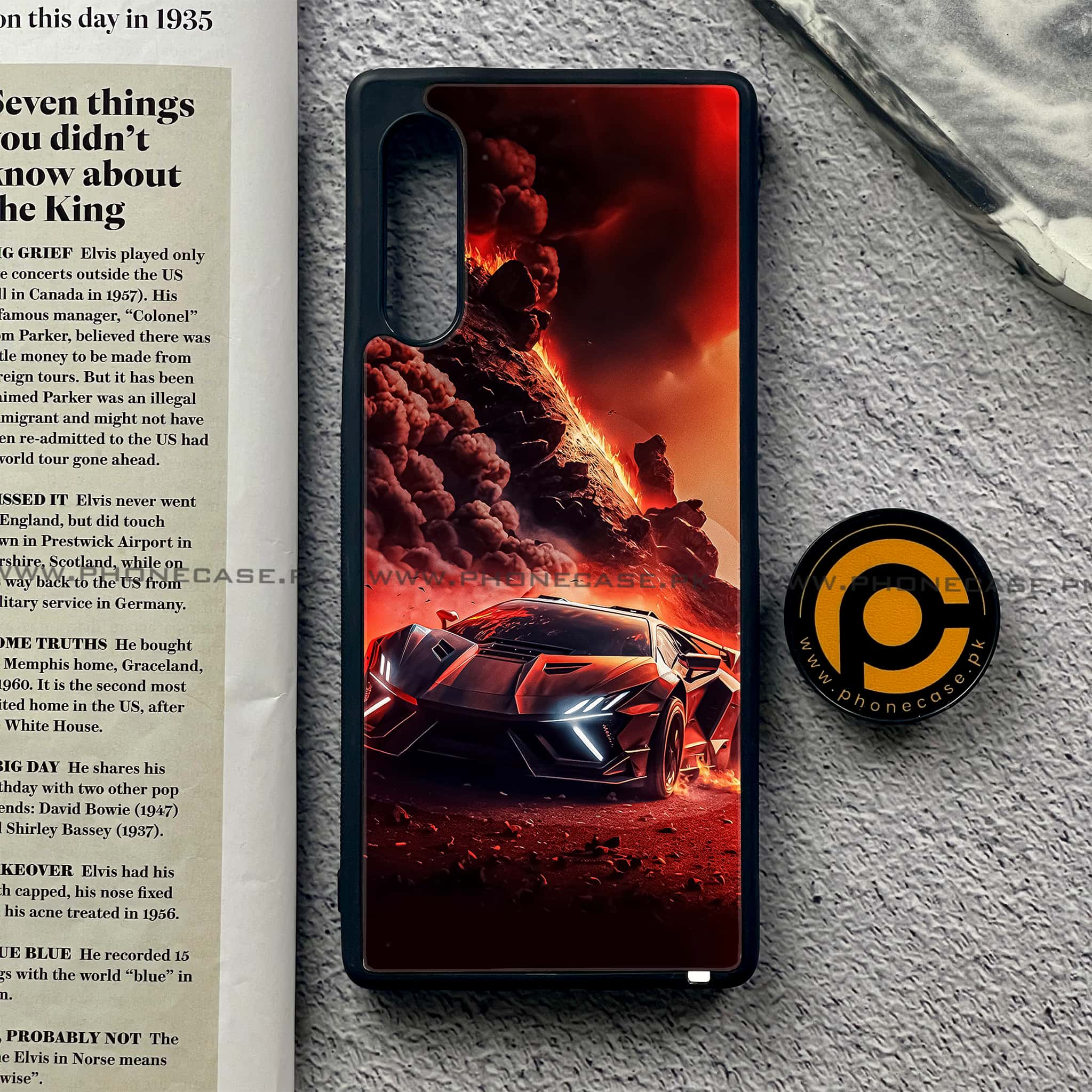 LG G9 - Racing Series - Premium Metal Printed soft Bumper shock Proof Case
