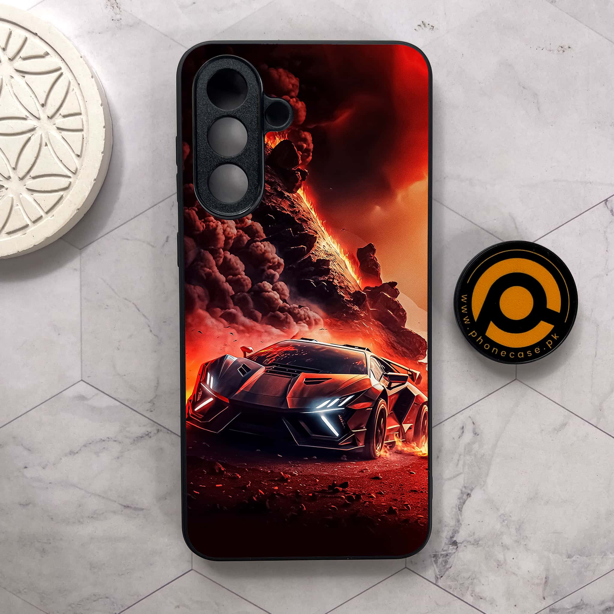 Samsung Galaxy A26 5G - Racing Series - Premium Metal Printed soft Bumper shock Proof Case