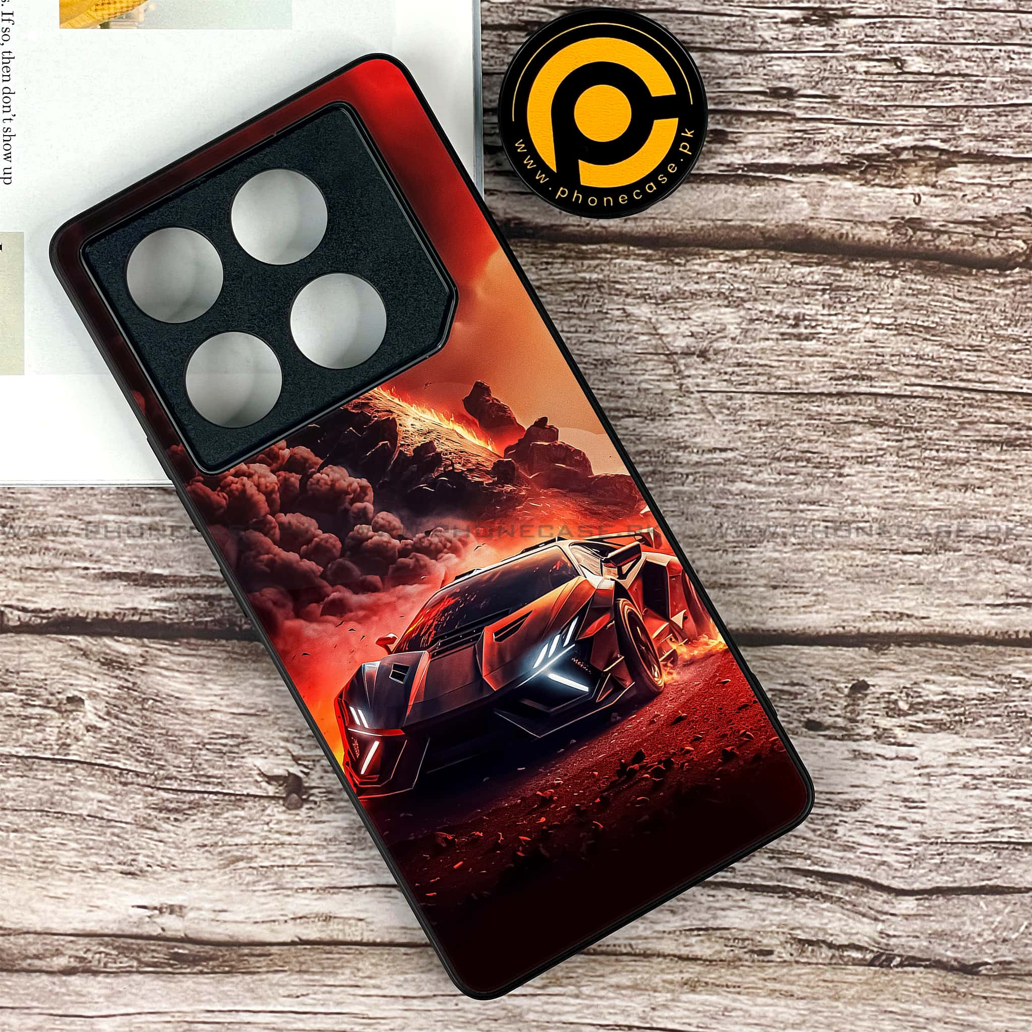 Infinix GT 20 Pro - Racing Series - Premium Printed Glass soft Bumper shock Proof Case