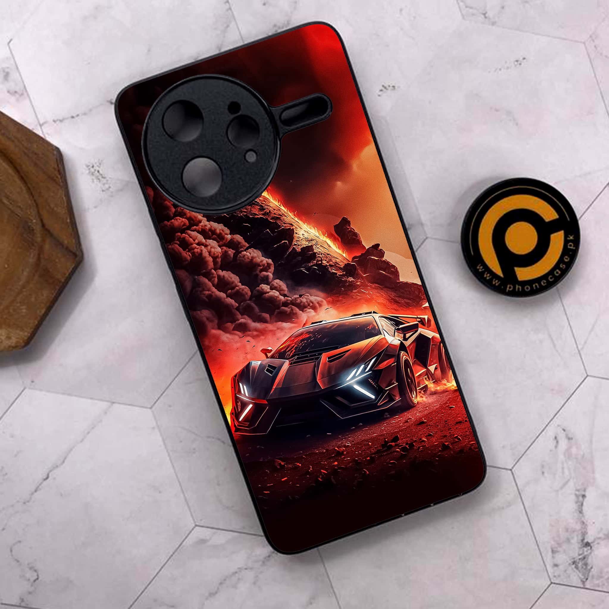 Xiaomi Poco F7 Pro 5G - Racing Series - Premium Metal Printed soft Bumper shock Proof Case