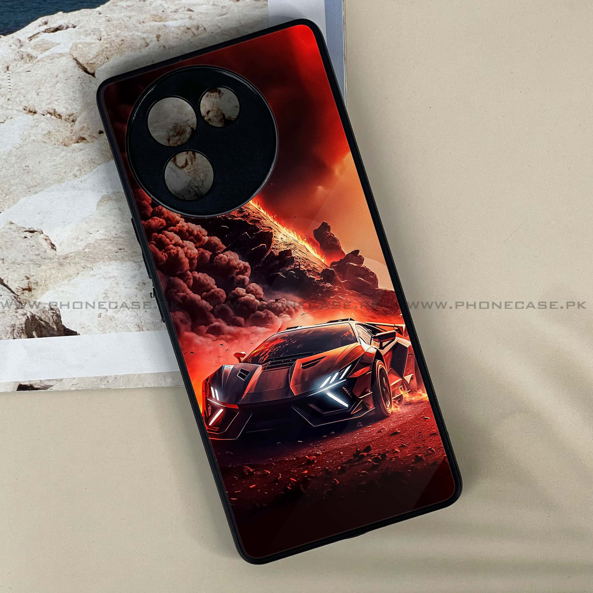 Vivo V30E - Racing Series - Premium Printed Metal soft Bumper shock Proof Case