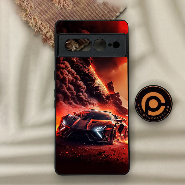 Google Pixel 7 Pro - Racing Series - Premium Metal Printed soft Bumper Shock Proof Case