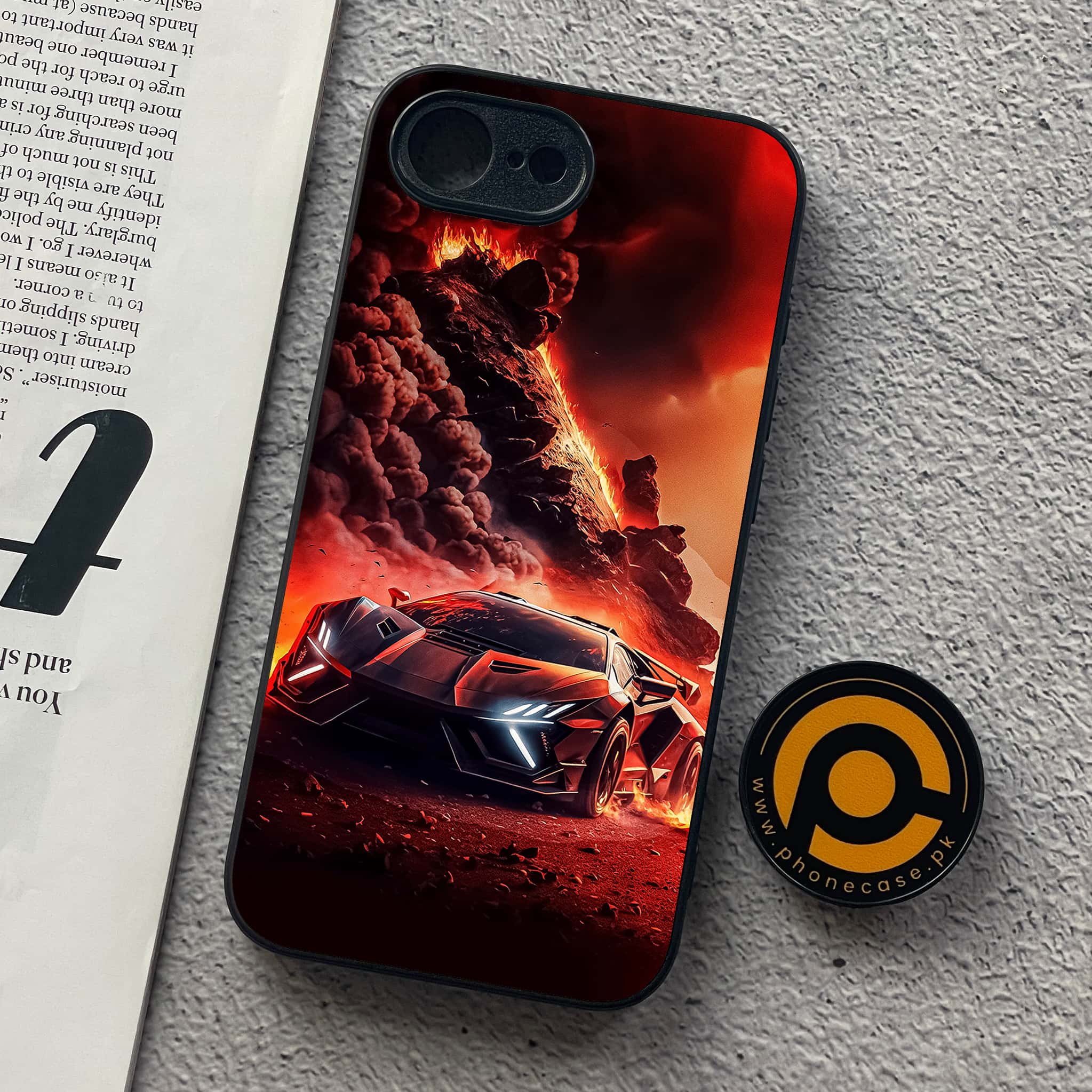 iPhone 16e - Racing Series - Premium Metal  Printed soft Bumper shock Proof Case