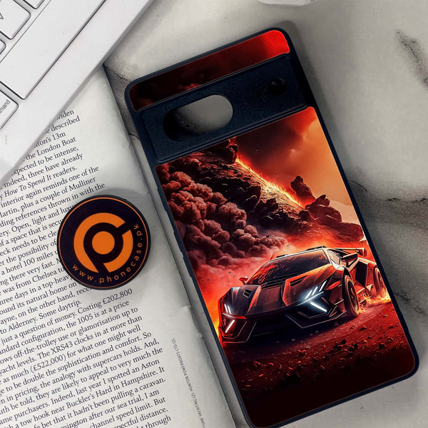 Google Pixel 7 - Racing Series - Premium Metal Printed soft Bumper Shock Proof Case