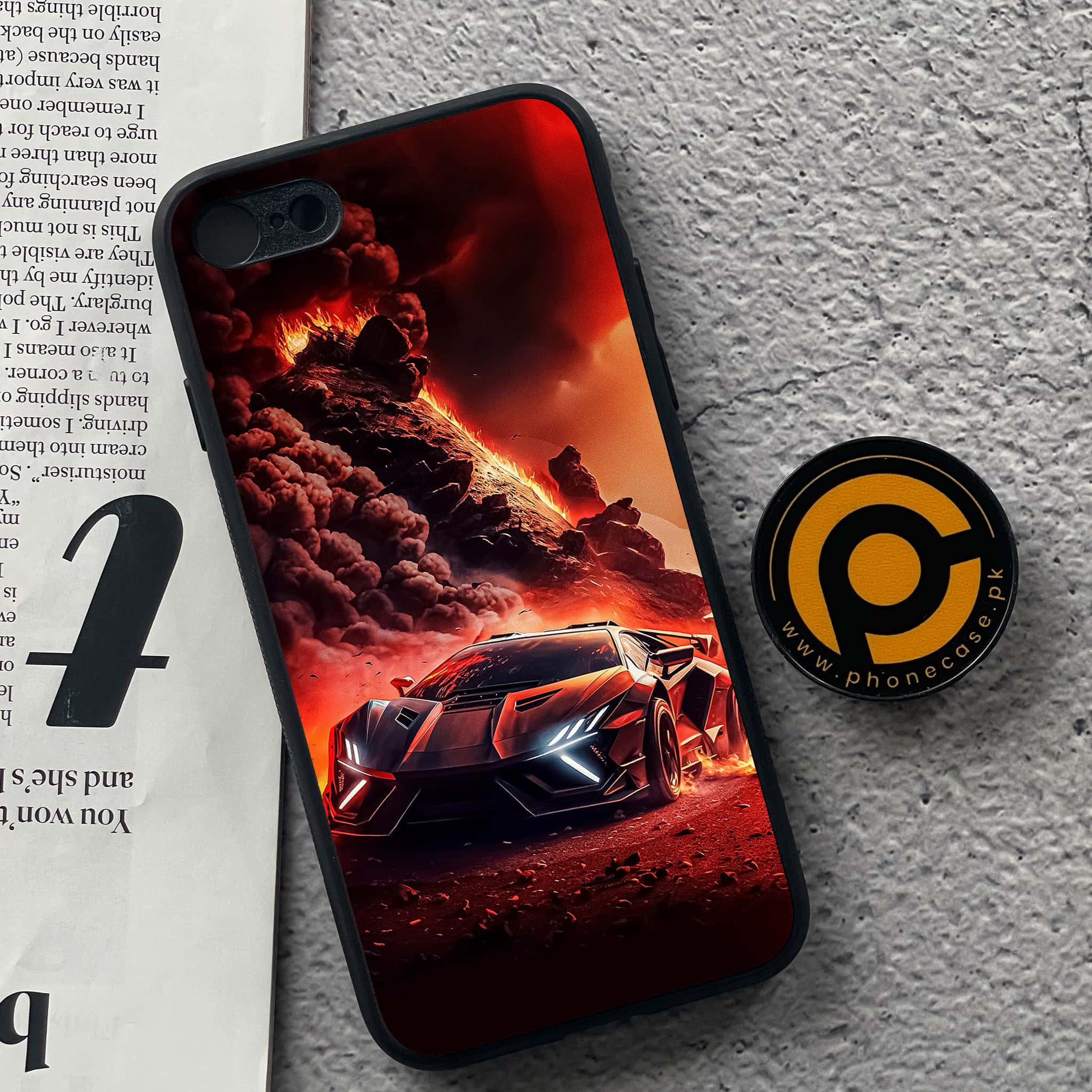iPhone 7 / 8 - Racing Series - Premium Printed Glass soft Bumper shock Proof Case