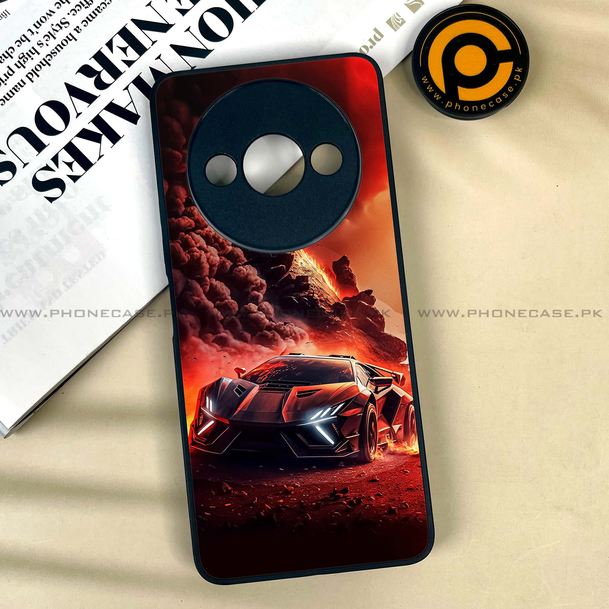 Xiaomi Redmi A3x - Racing Series - Premium Printed Metal soft Bumper shock Proof Case