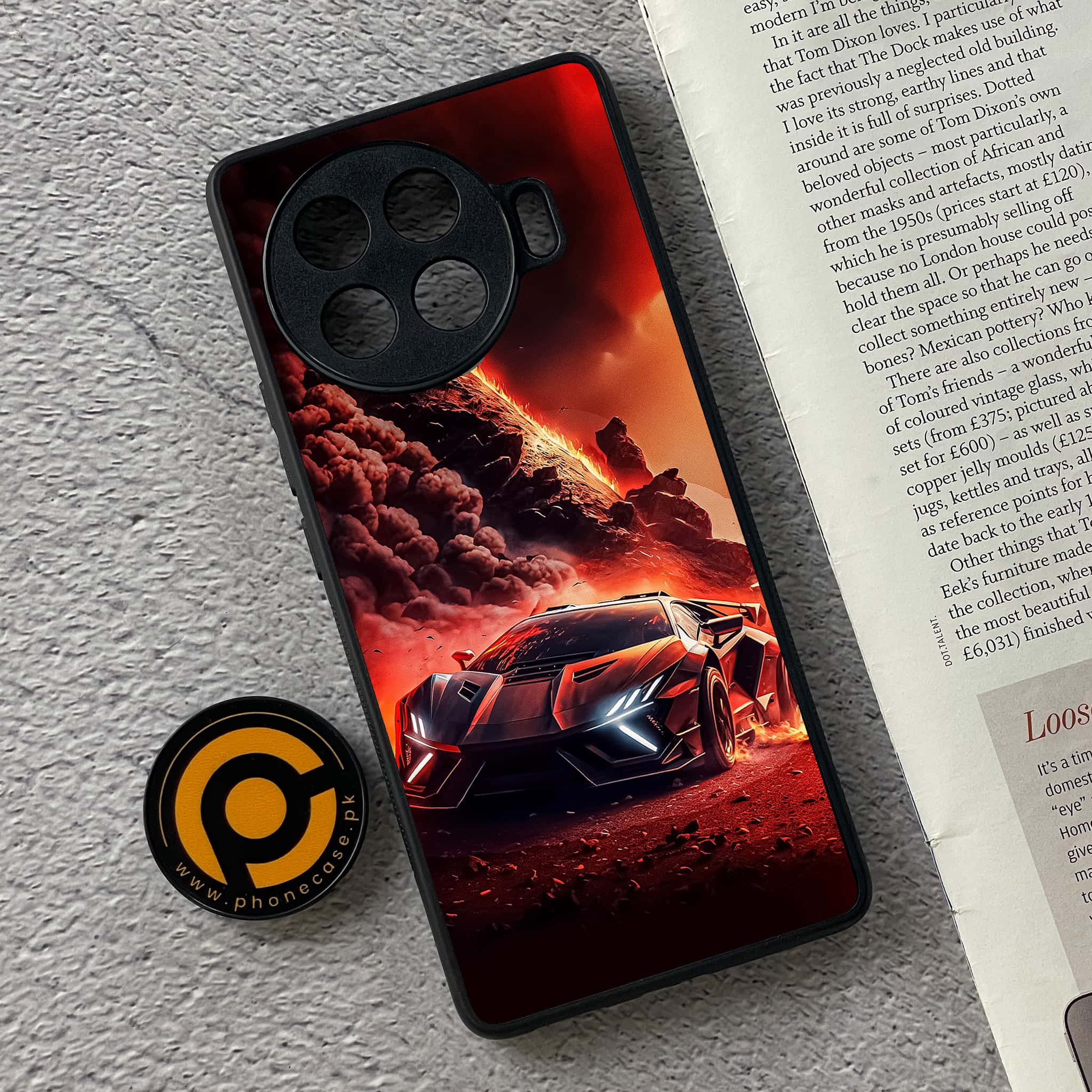 Tecno Spark 20 pro plus - Racing Series - Premium Printed Glass soft Bumper shock Proof Case