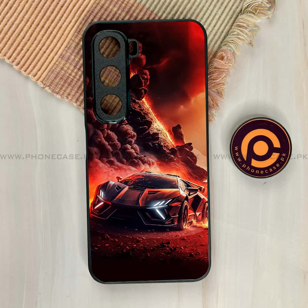 Infinix Hot 60i - Racing Series - Premium Metal Printed soft Bumper shock Proof Case