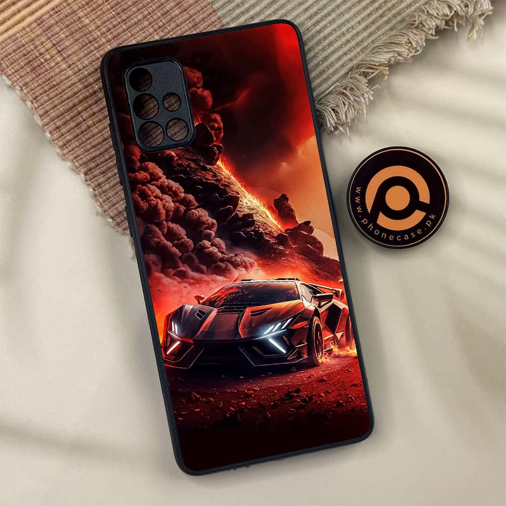 Samsung Galaxy A71 - Racing Series - Premium Metal Printed soft Bumper shock Proof Case