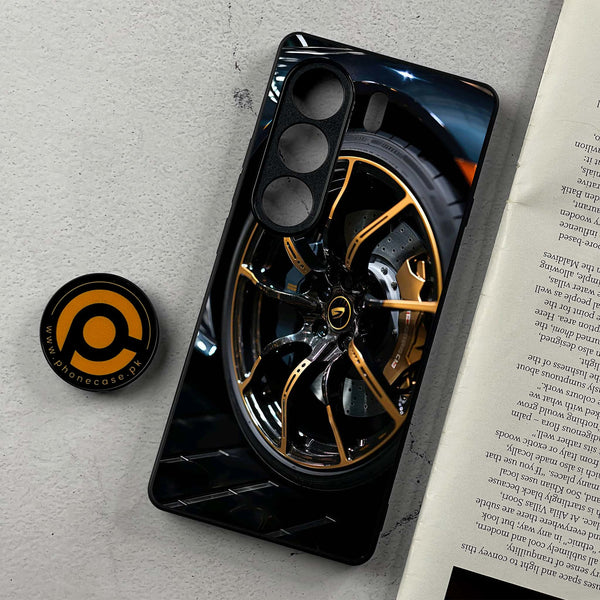 Tecno Camon 40 - Racing Car Red Blade RIM - Premium Metal Printed Soft Bumper Shockproof Case
