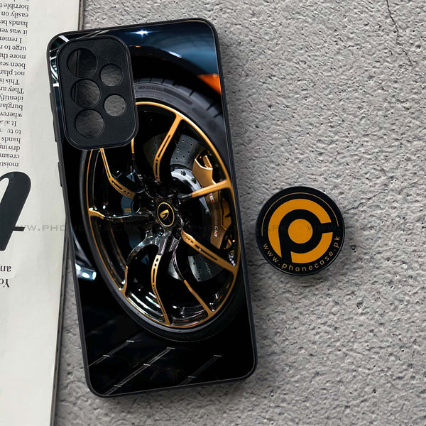 Samsung Galaxy A33 - Racing Car Red Blade RIM - Premium Printed Glass soft Bumper Shock Proof Case