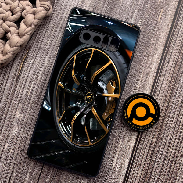 Samsung Galaxy Note 8 - Racing Car Red Blade RIM - Premium Metal Printed soft Bumper shock Proof Case