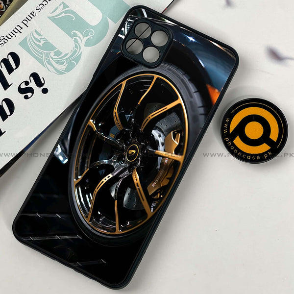 Samsung Galaxy A22 5G - Racing Car Red Blade RIM - Premium Printed Metal soft Bumper shock Proof Case CS-37097