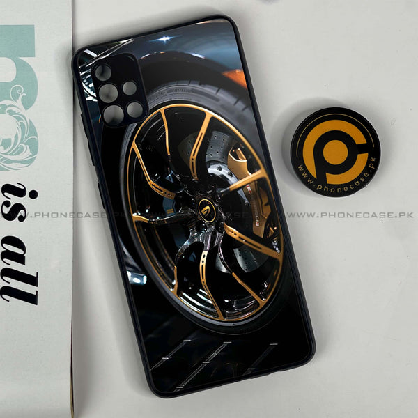 Samsung Galaxy A51 - Racing Car Red Blade RIM - Premium Printed Glass soft Bumper Shock Proof Case