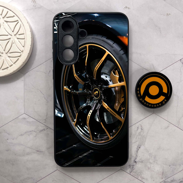 Samsung Galaxy A56 5G - Racing Car Red Blade RIM - Premium Metal Printed soft Bumper shock Proof Case CS-37054